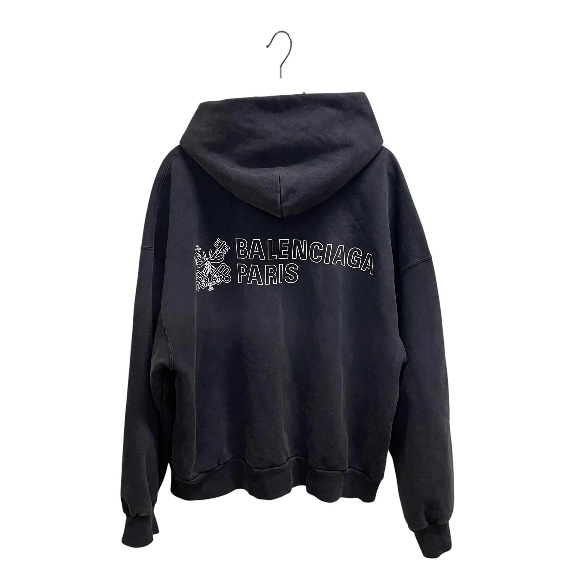 BALENCIAGA/Hoodie/M/Cotton/BLK/paris view 3