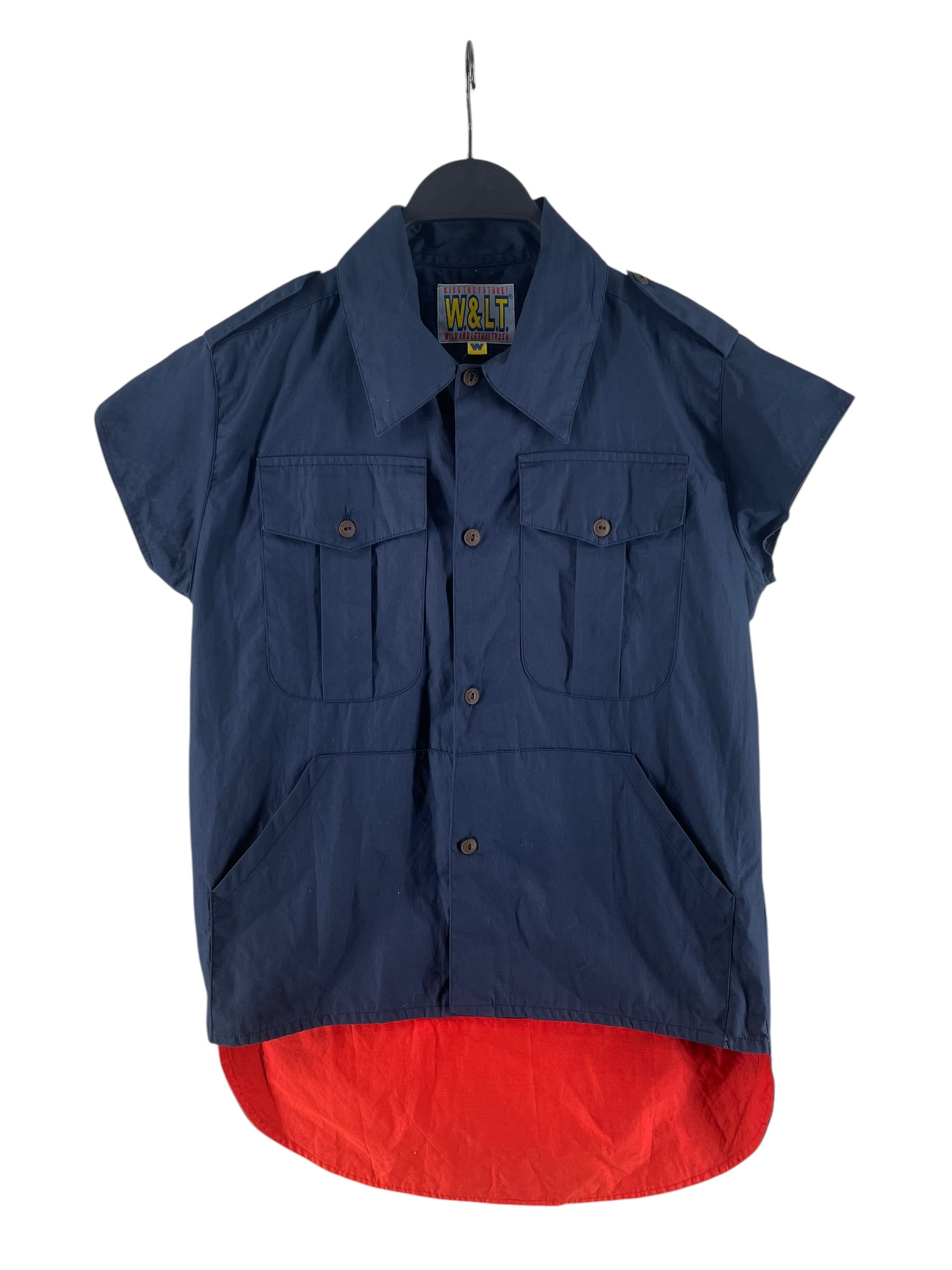 Walter Van Beirendonck/SS Shirt/S/Cotton/NVY/EAGLE BACK GRAPHIC view 1