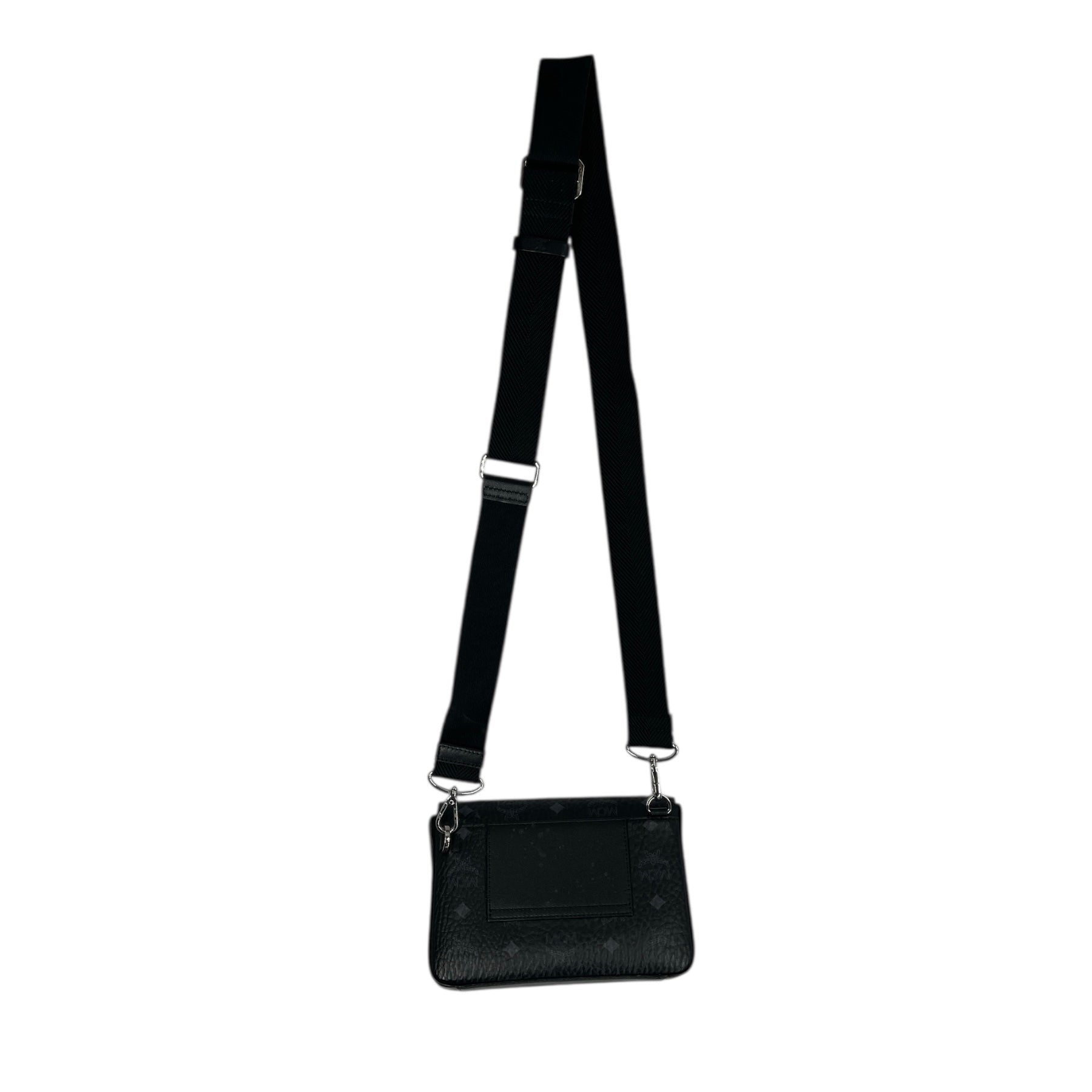 MCM/Cross Body Bag/Leather/BLK/visetos coated cross body view 2