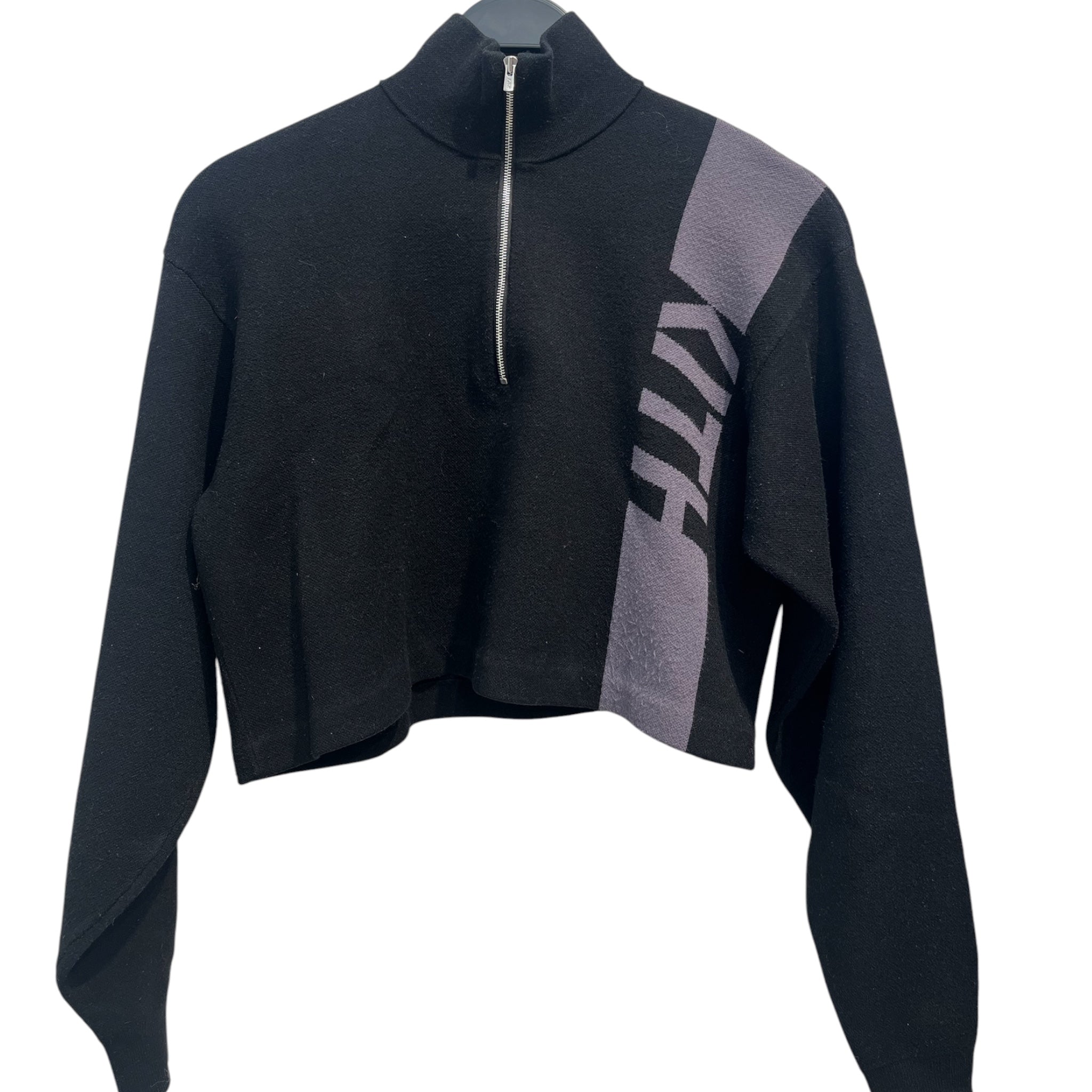 KITH/Sweater/XS/Cotton/BLK/Turtle Neck/Zip up with logo on side view 1