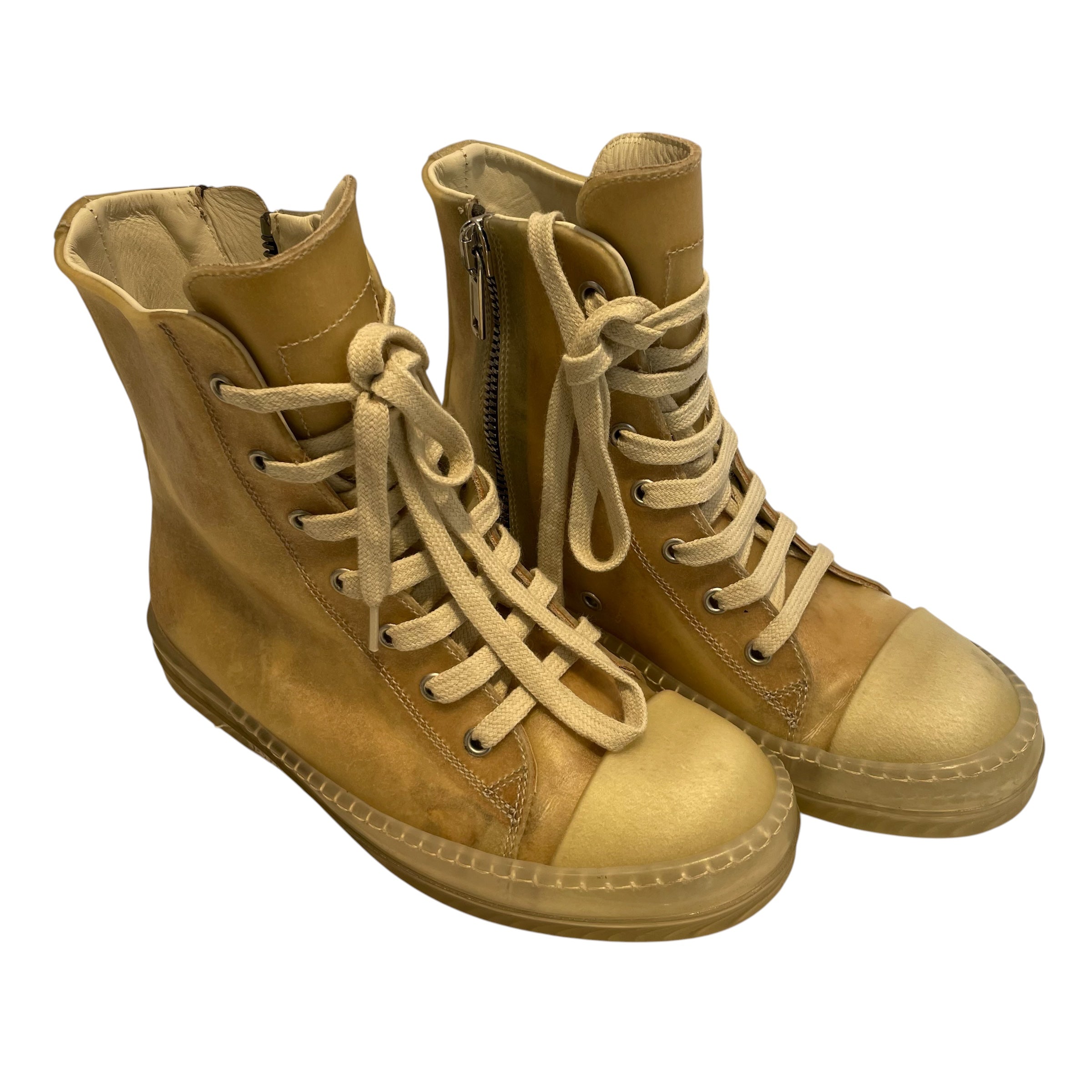 Rick Owens/Hi-Sneakers/EU 36/Leather/CML/EDFU RAMONES/TRANSPARENT view 1