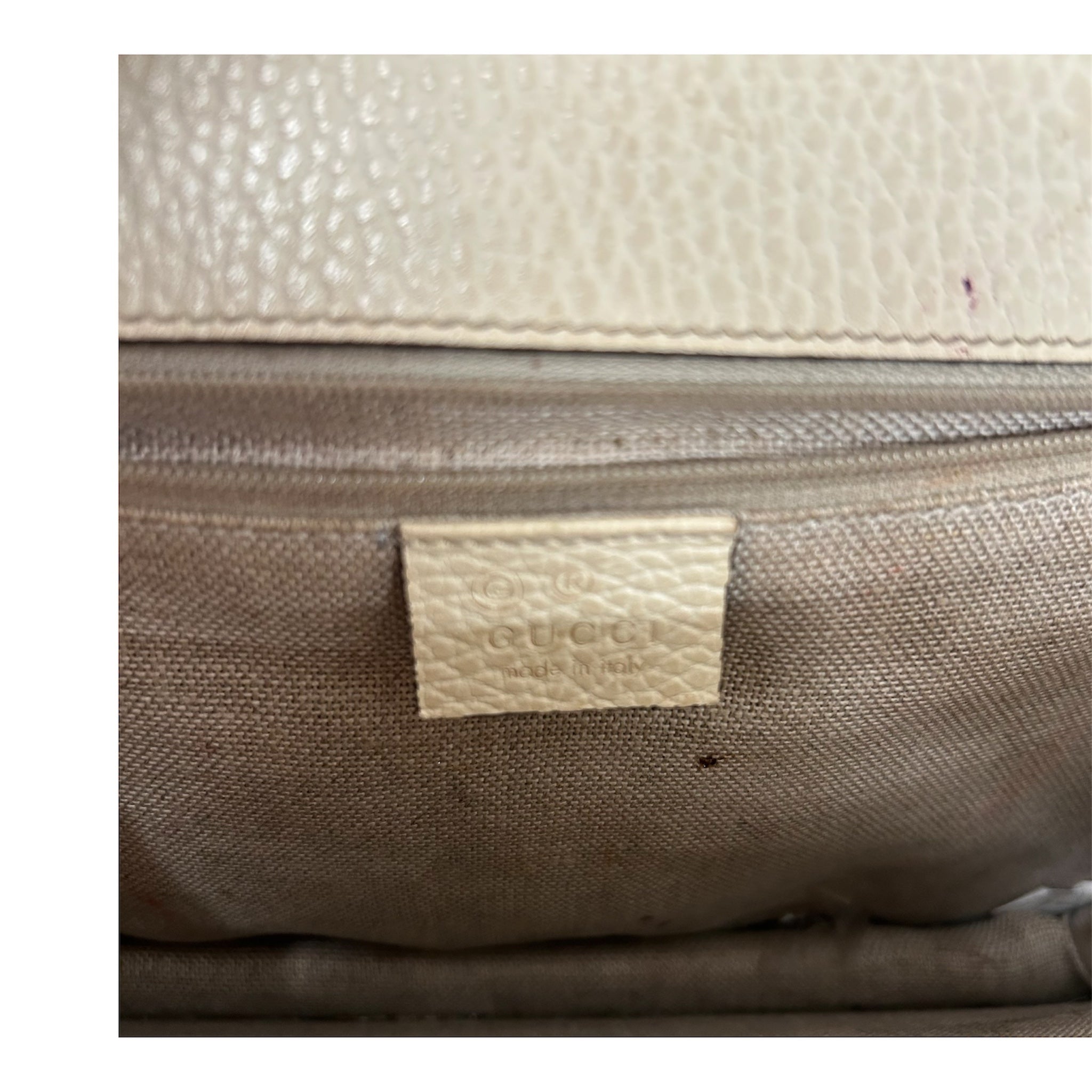 GUCCI/Cross Body Bag/Leather/CRM/GG INTERLOCKING view 5