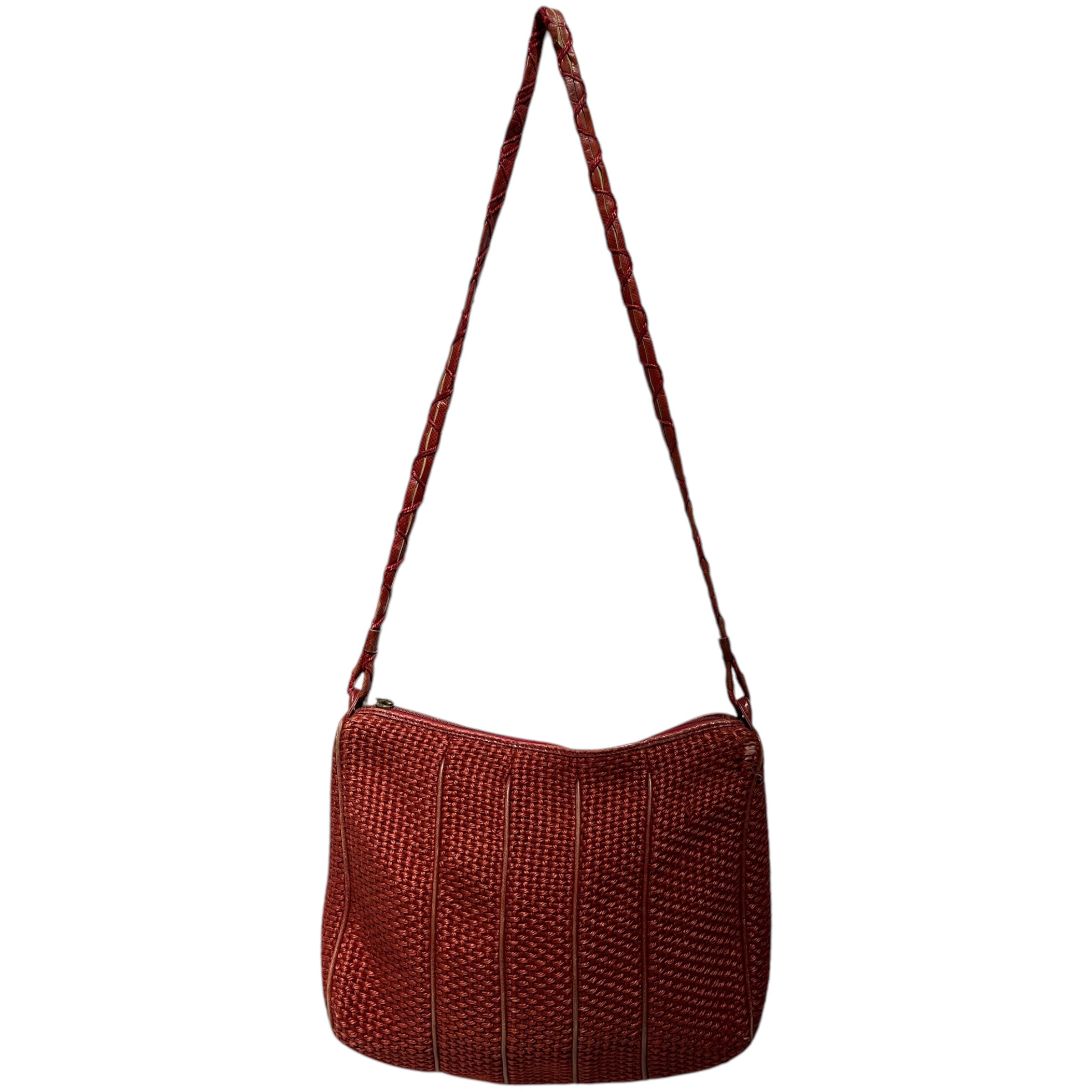 BOTTEGA VENETA/Cross Body Bag/Tweed/RED/VINTAGE view 1