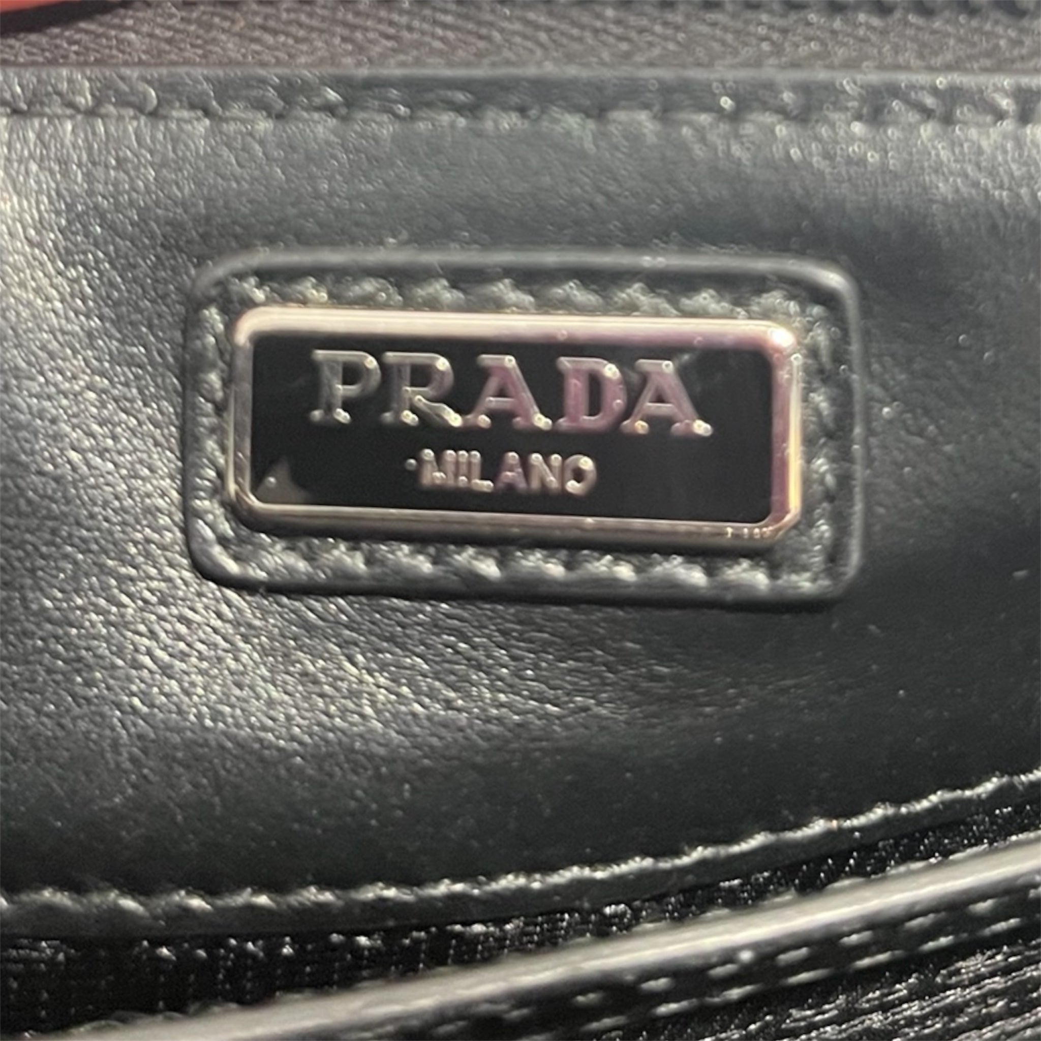 PRADA/Cross Body Bag/Leather/BLK/CRYSTAL RIBBON BAG view 4