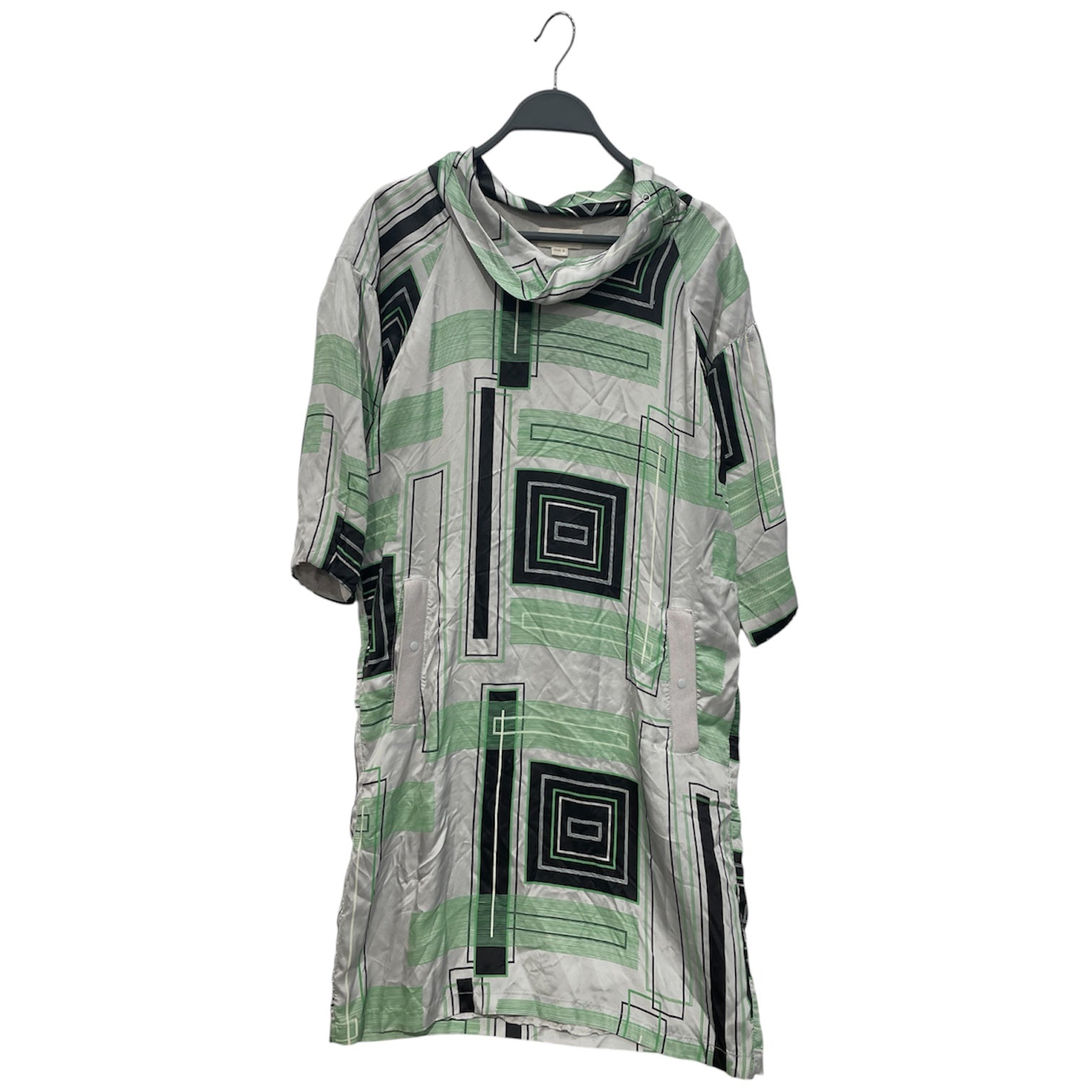 DIESEL/Shirt Dress/S/All Over Print/Silk/GRN/Midi Length/MOCK NECK BUTTON UP view 1