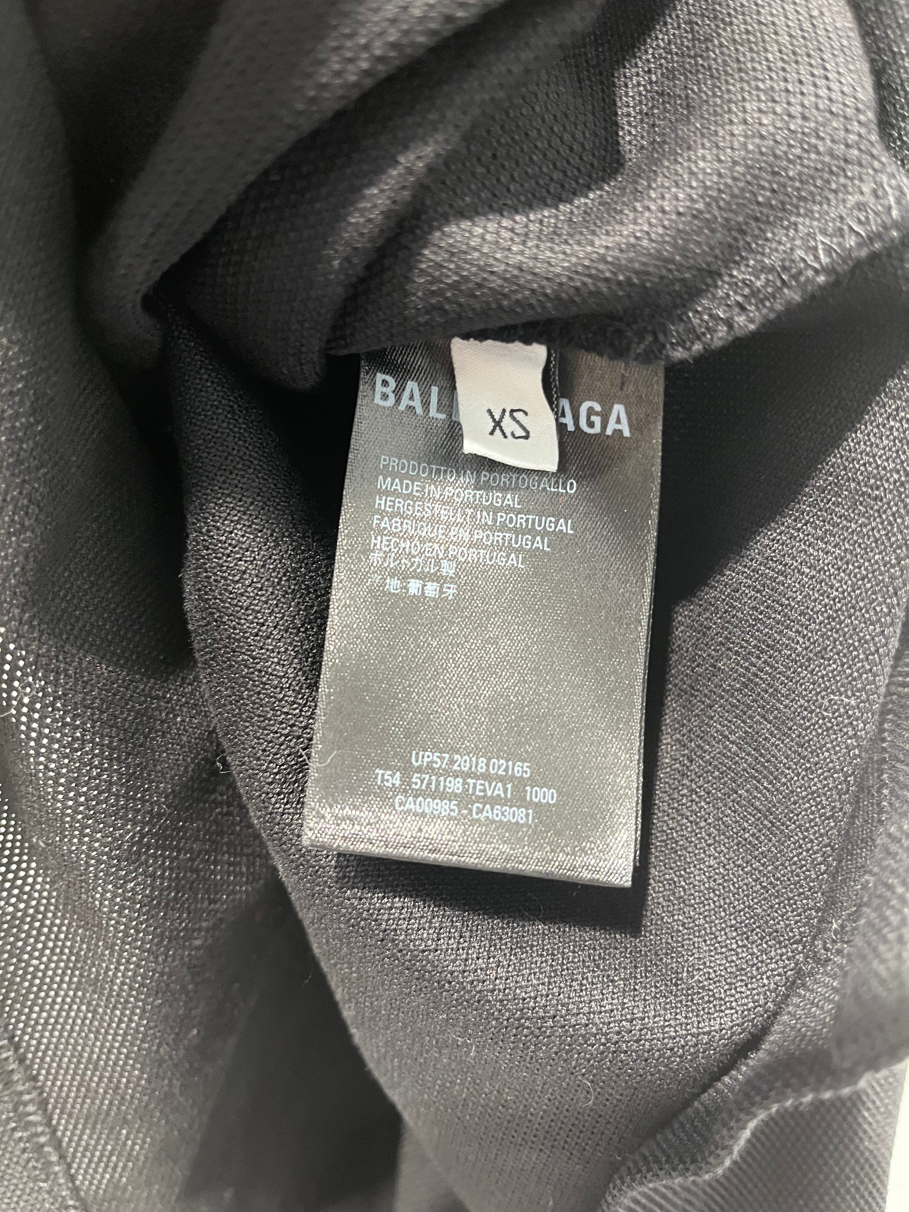 BALENCIAGA/Polo Shirt/XS/Cotton/BLK/Graphic/E F FUEL GAUGE view 4