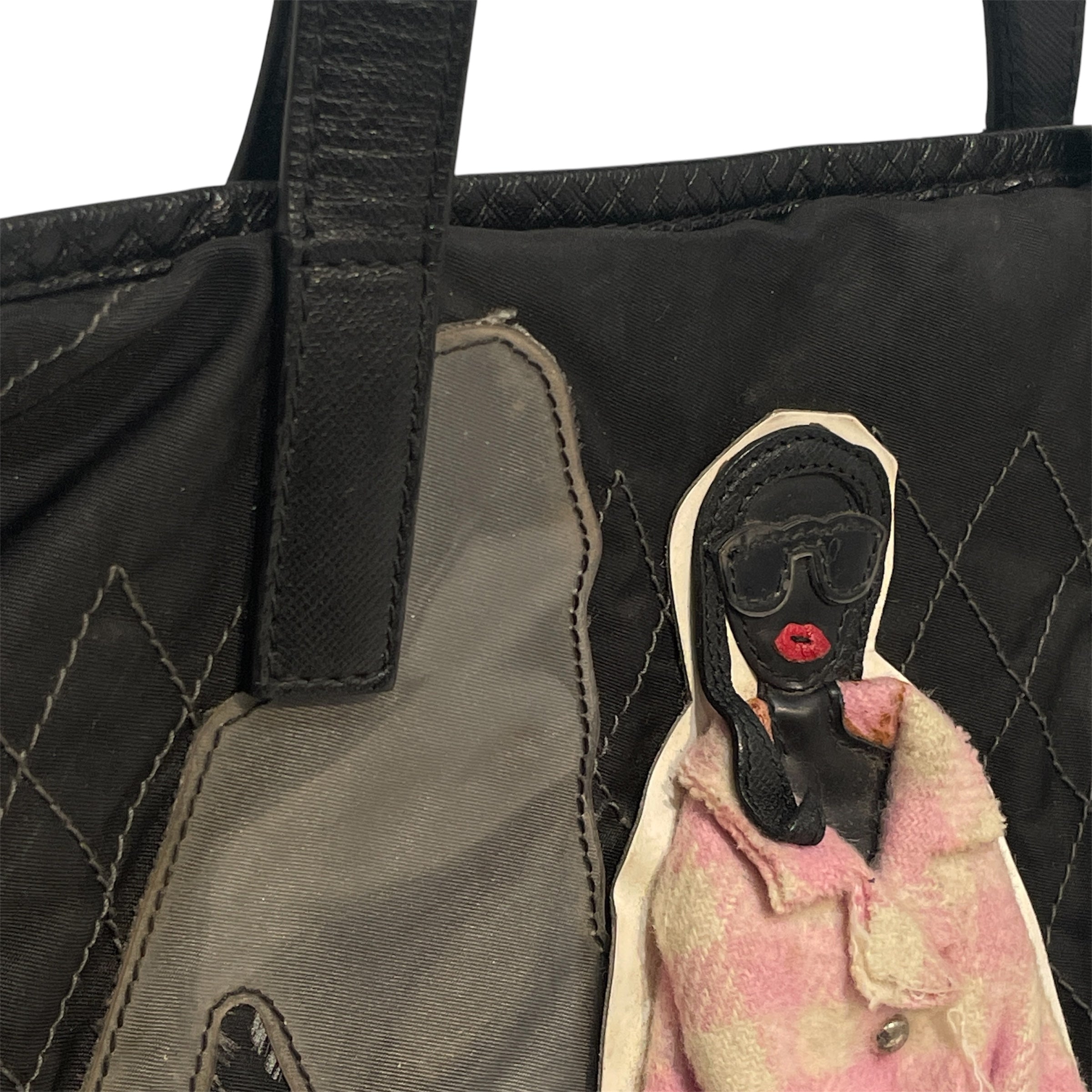 PRADA/Tote Bag/Nylon/BLK/Prada Robot Jacket view 7