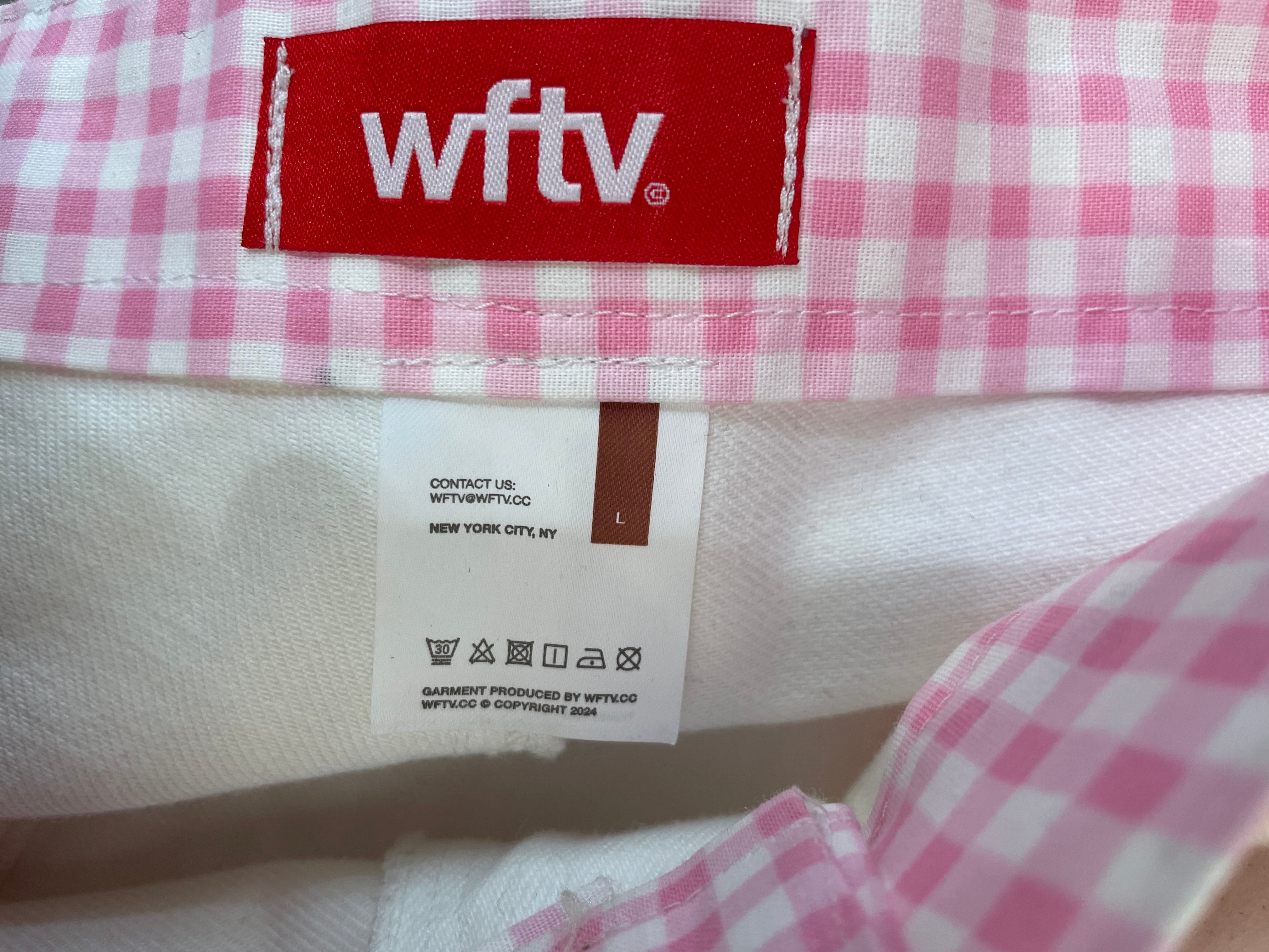 WFTV/Pants/L/Denim/WHT/Gingham Check/PINK GINGHAM PANTS view 3