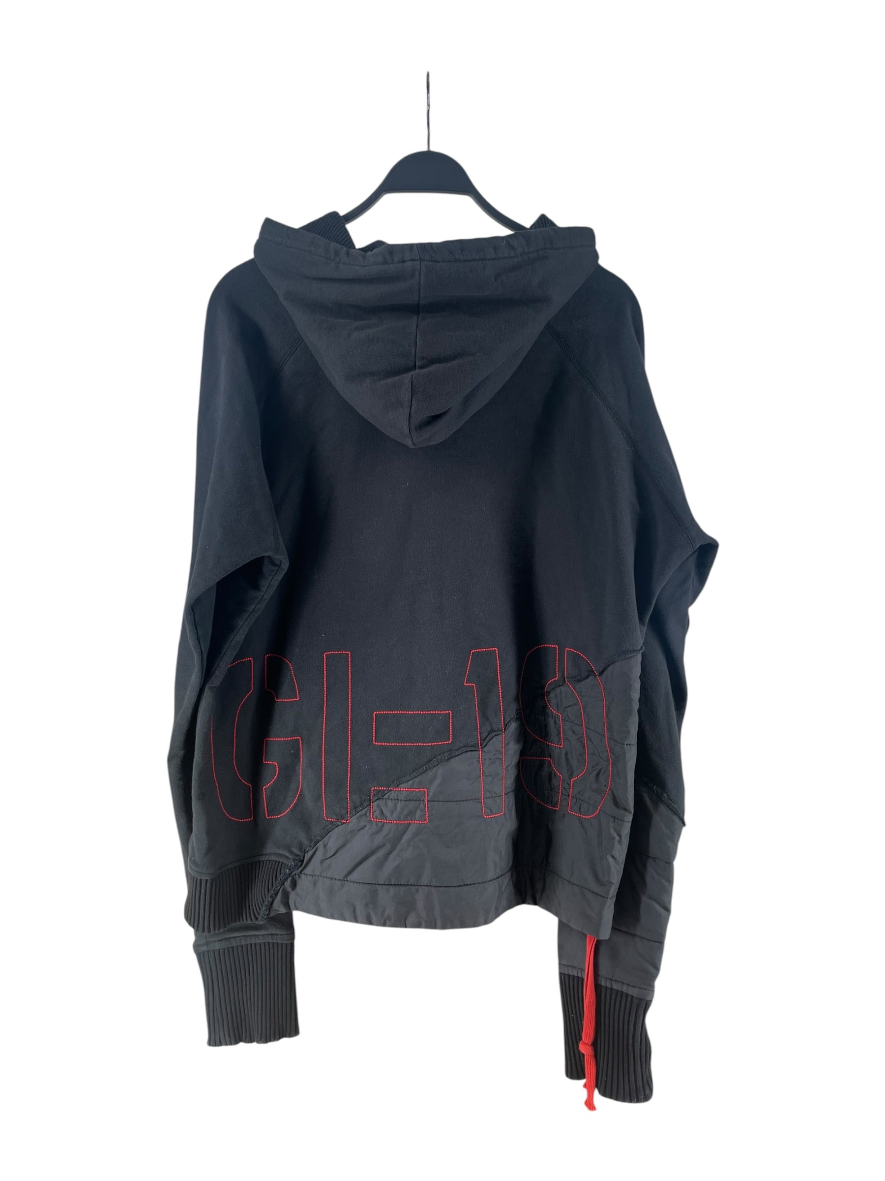 GREG LAUREN/Hoodie/M/BLK/50/50 BLACK PUFFER HOODIE view 2