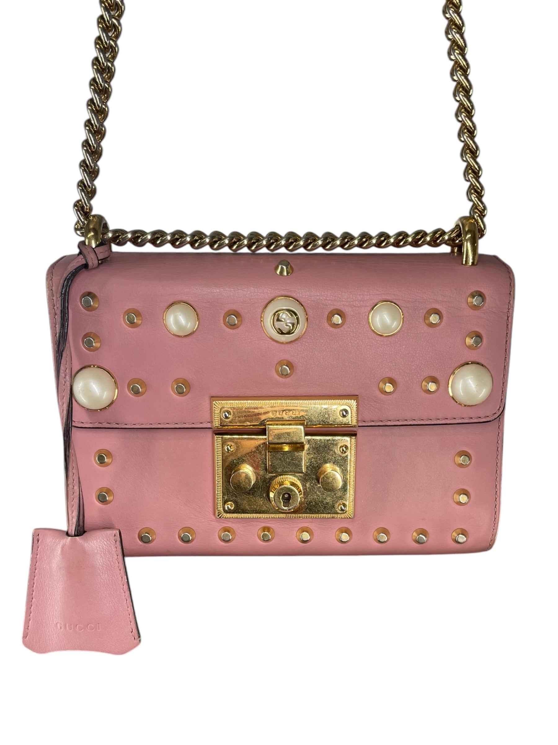 GUCCI/Bag/Leather/PNK/PEARL PADLOCK view 3