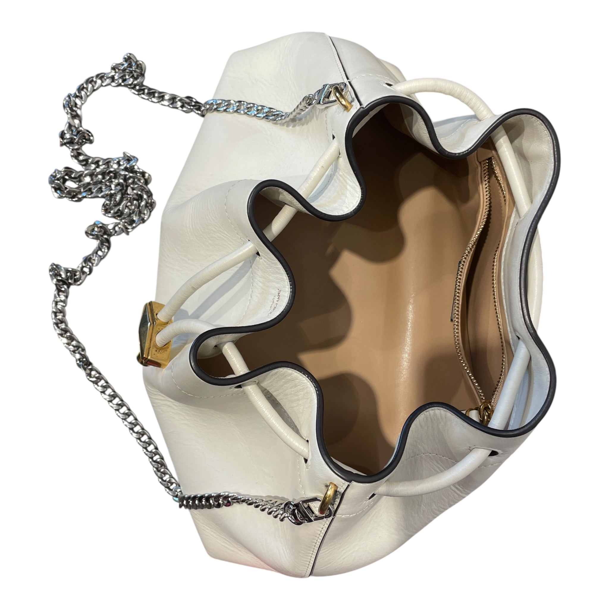 JIMMY CHOO/Hand Bag/Leather/CRM/SMALL CINCH BAG view 3