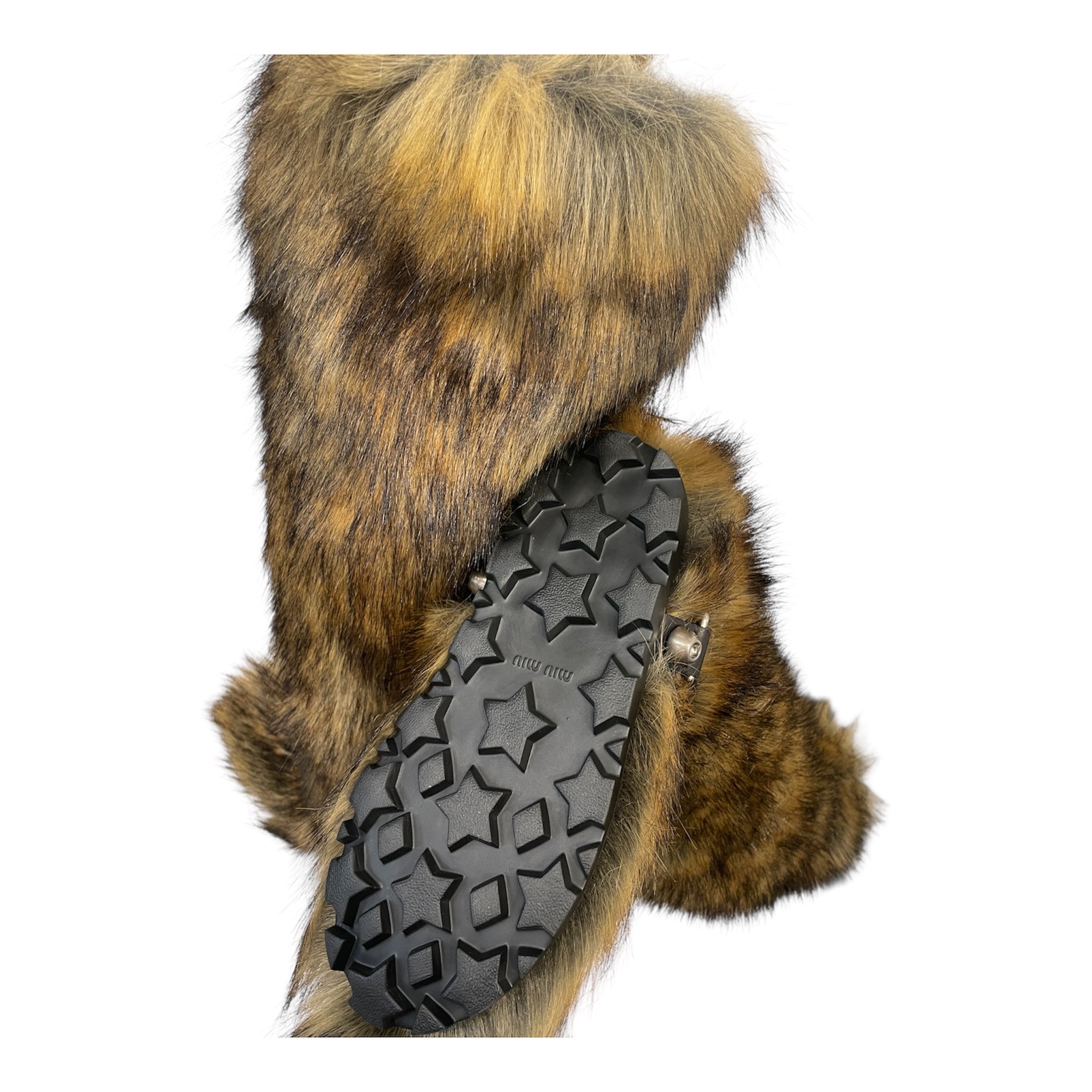 MIU MIU/Long Boots/US 9/Fake Fur/BRW/miu miu aspen over the knee view 3