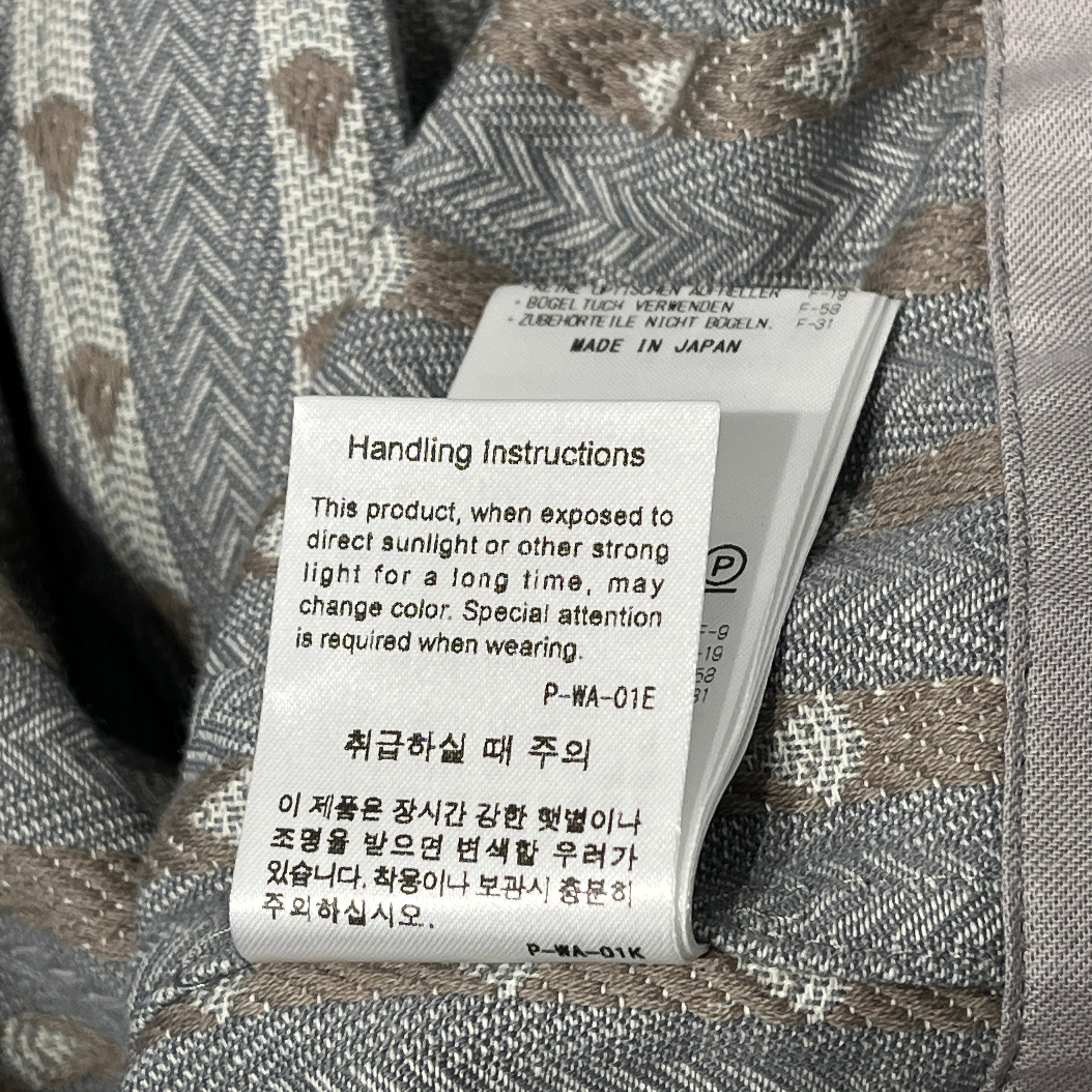 snow peak/LS Shirt/M/Cotton/GRY/All Over Print/stripe pattern view 7