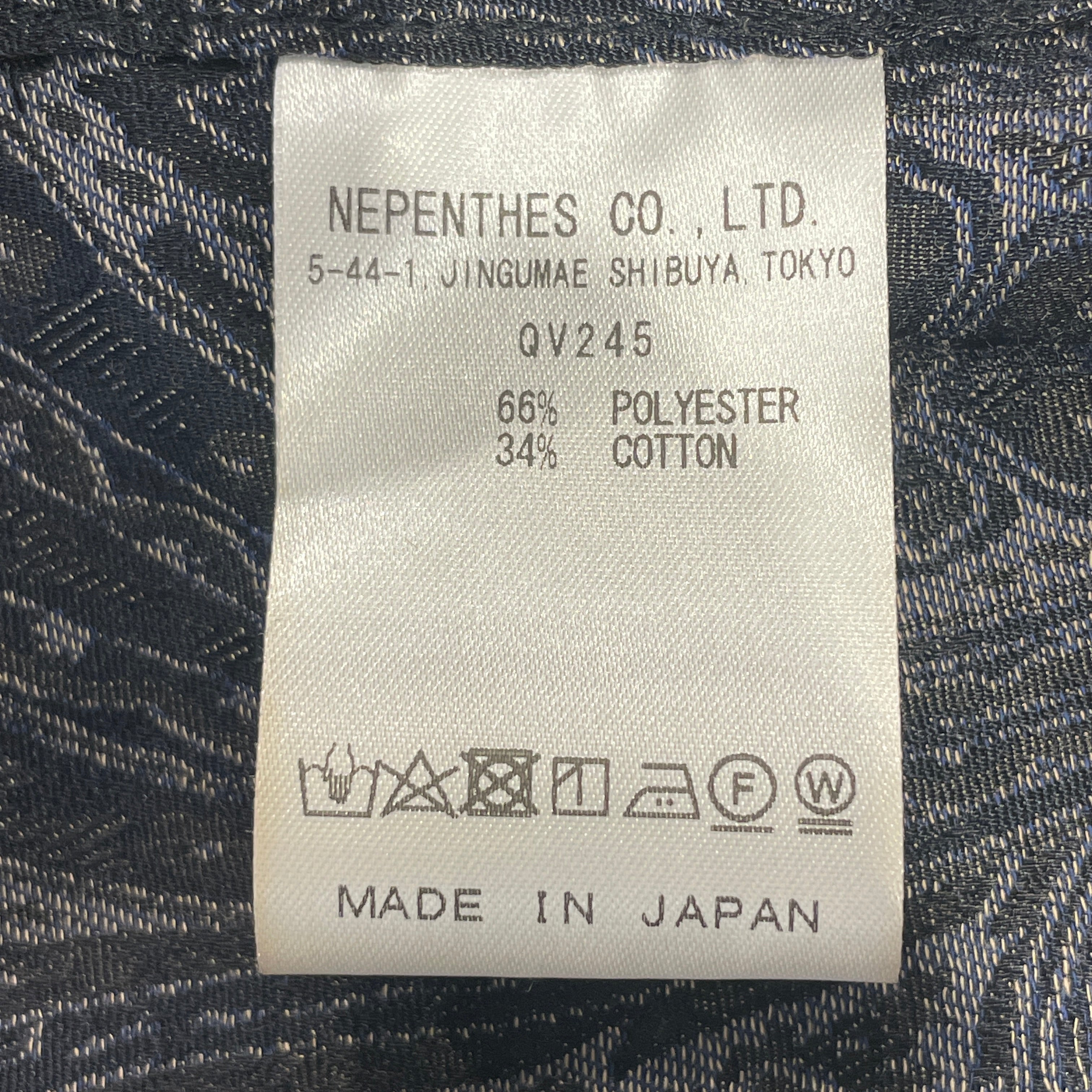 Needles/LS Shirt/L/Polyester/NVY/All Over Print/DOUBLE BREAST POCKET view 4
