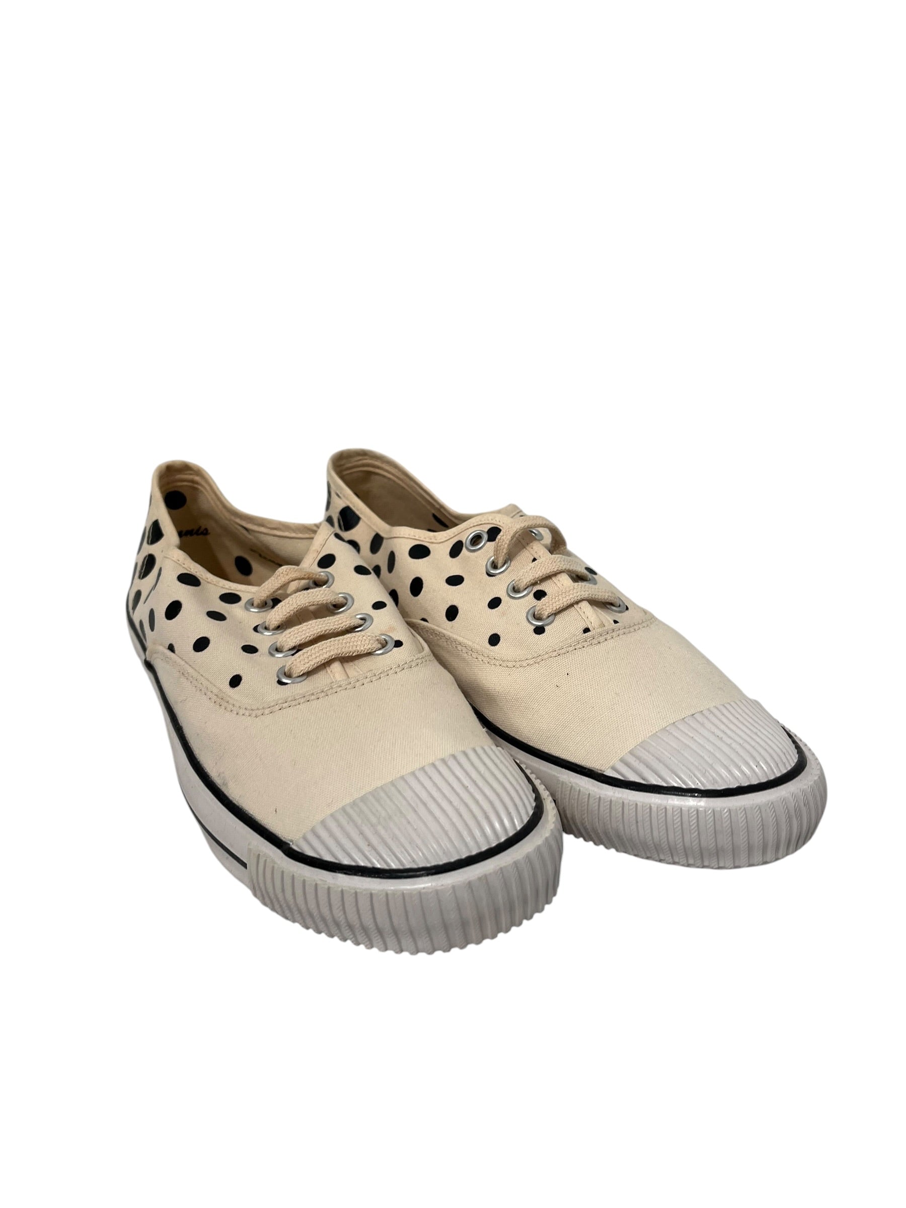 BATA/COMME des GARCONS/Low-Sneakers/US 6/Polka dot/CRM/TENNIS RIGE TOE BOX 6 view 1