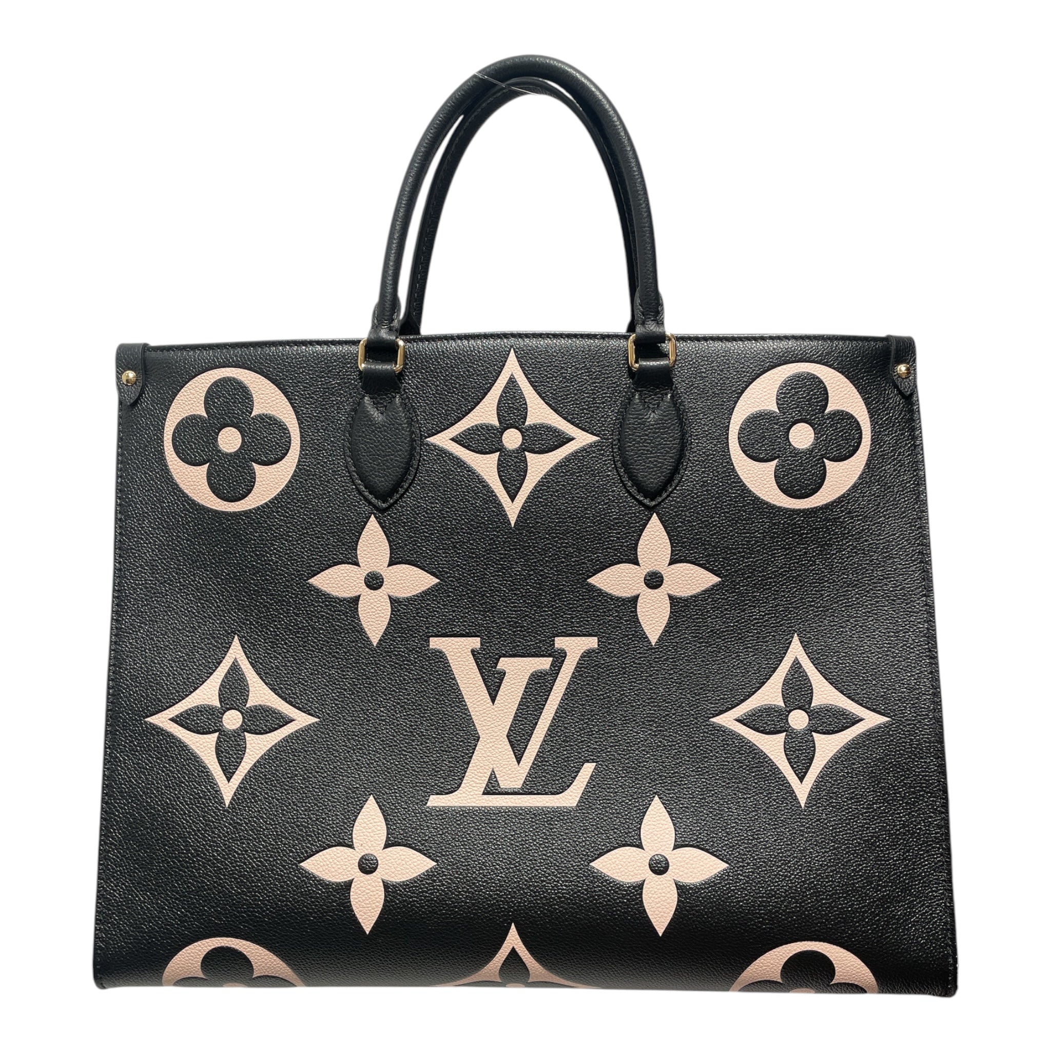 LOUIS VUITTON/Tote Bag/All Over Print/Leather/BLK/OnTheGo MM view 2