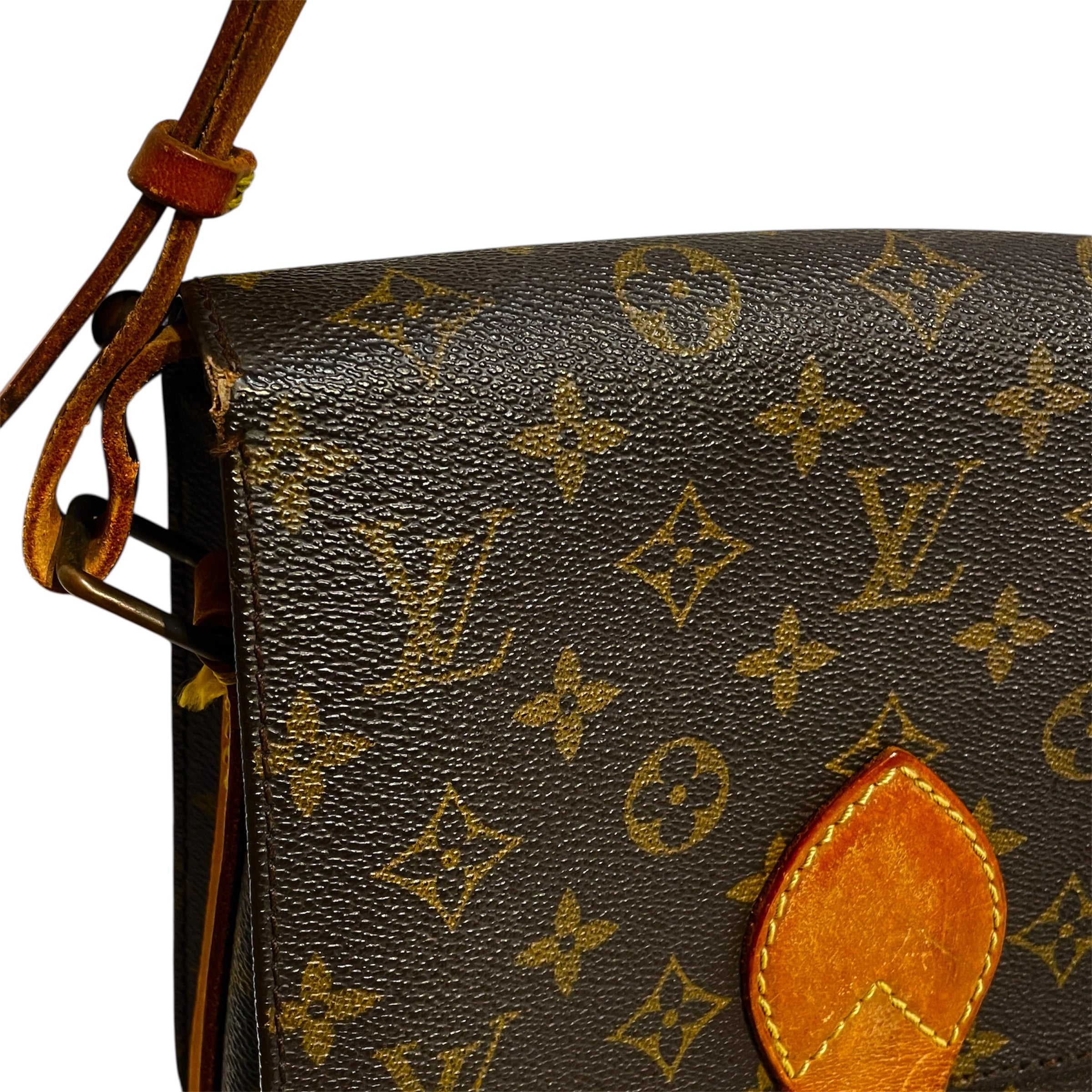 LOUIS VUITTON/Cross Body Bag/Monogram/Leather/BRW/Cartouchiere MM Crossbody Bag view 6