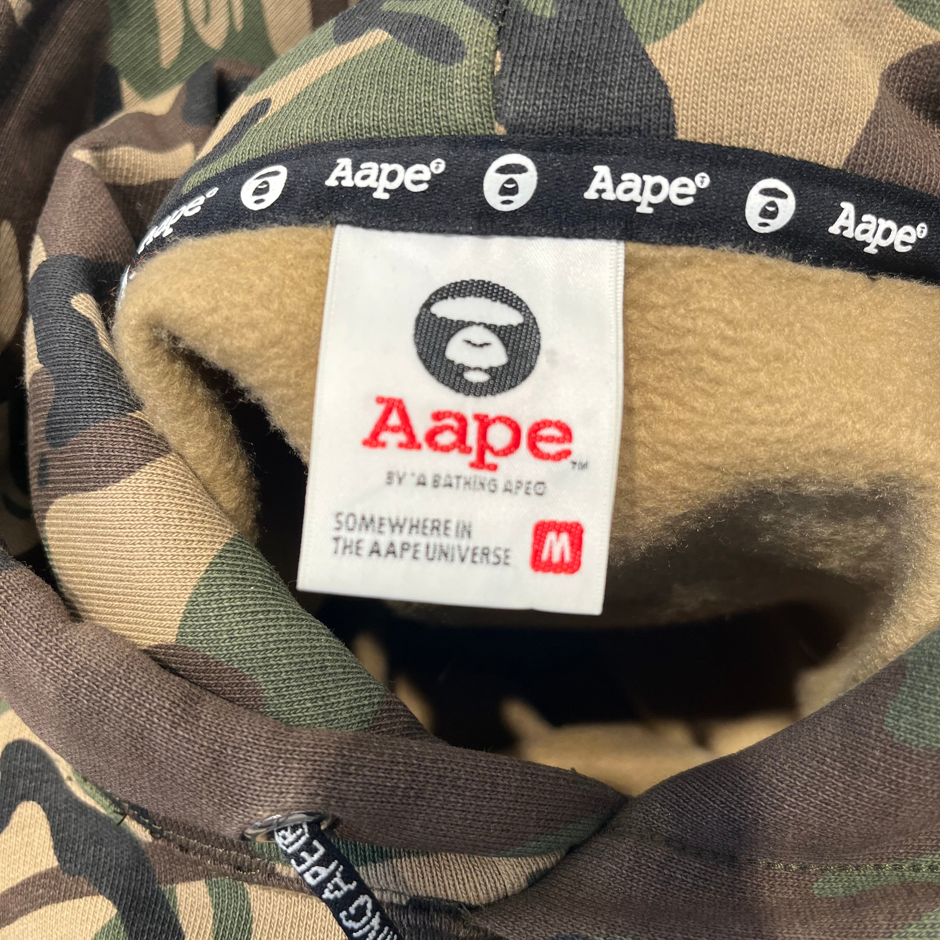 AAPE BY A BATHING APE/Hoodie/M/Camouflage/Cotton/GRN/ view 3