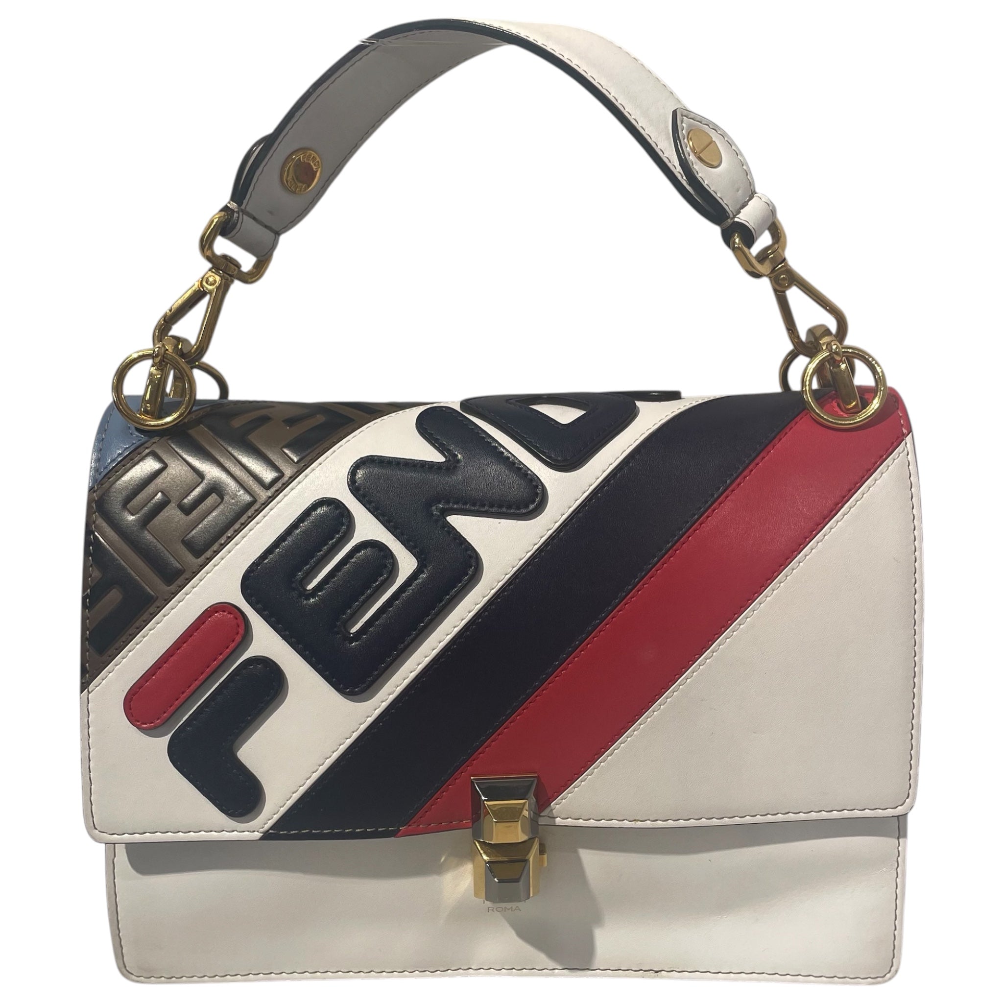 FENDI/Cross Body Bag/Monogram/Leather/BLU/Fendi Mania Bag view 3
