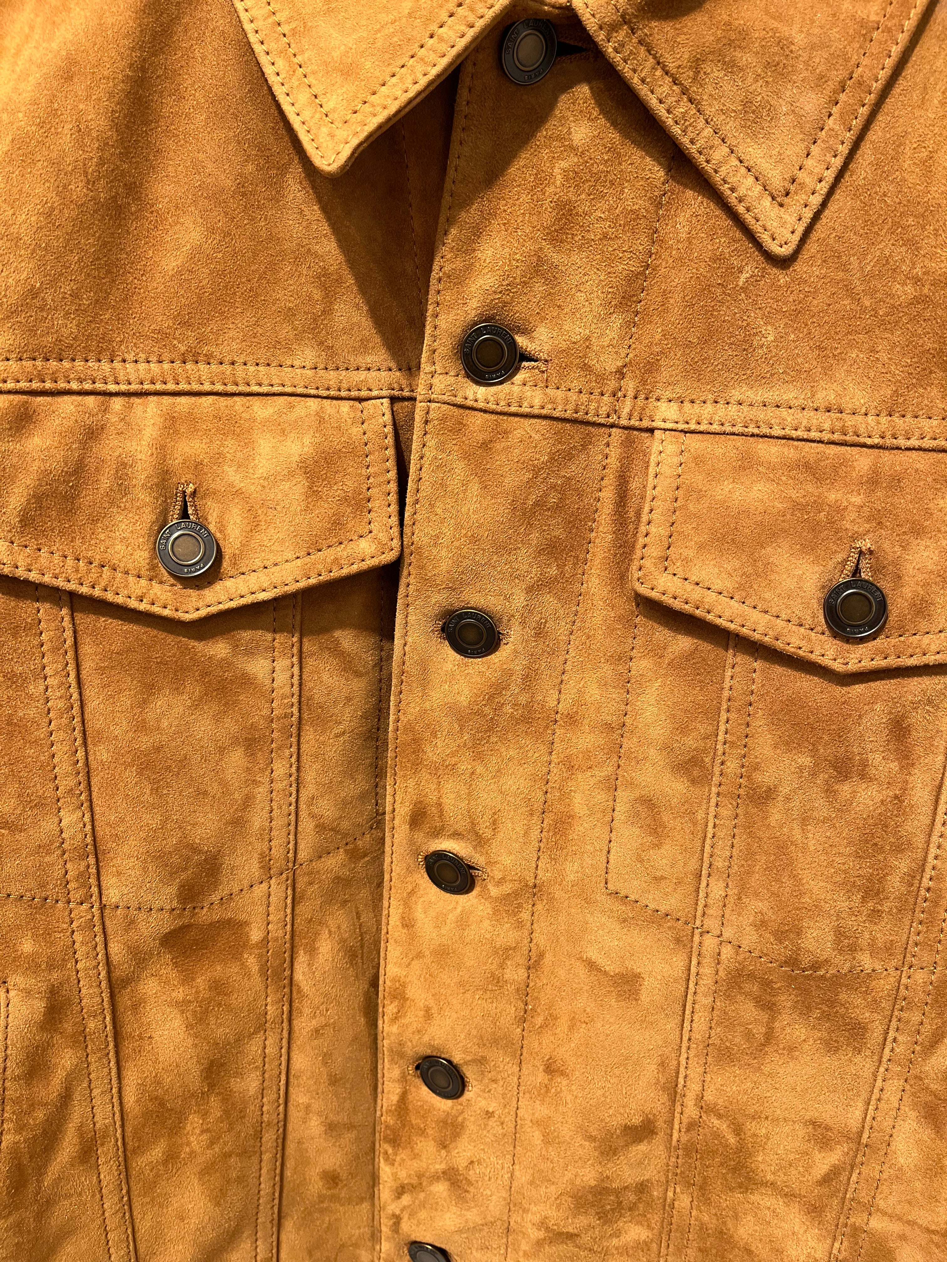 SAINT LAURENT/Jacket/48/Suede/CML/2018 SUEDE LAMB TRUCKER view 6