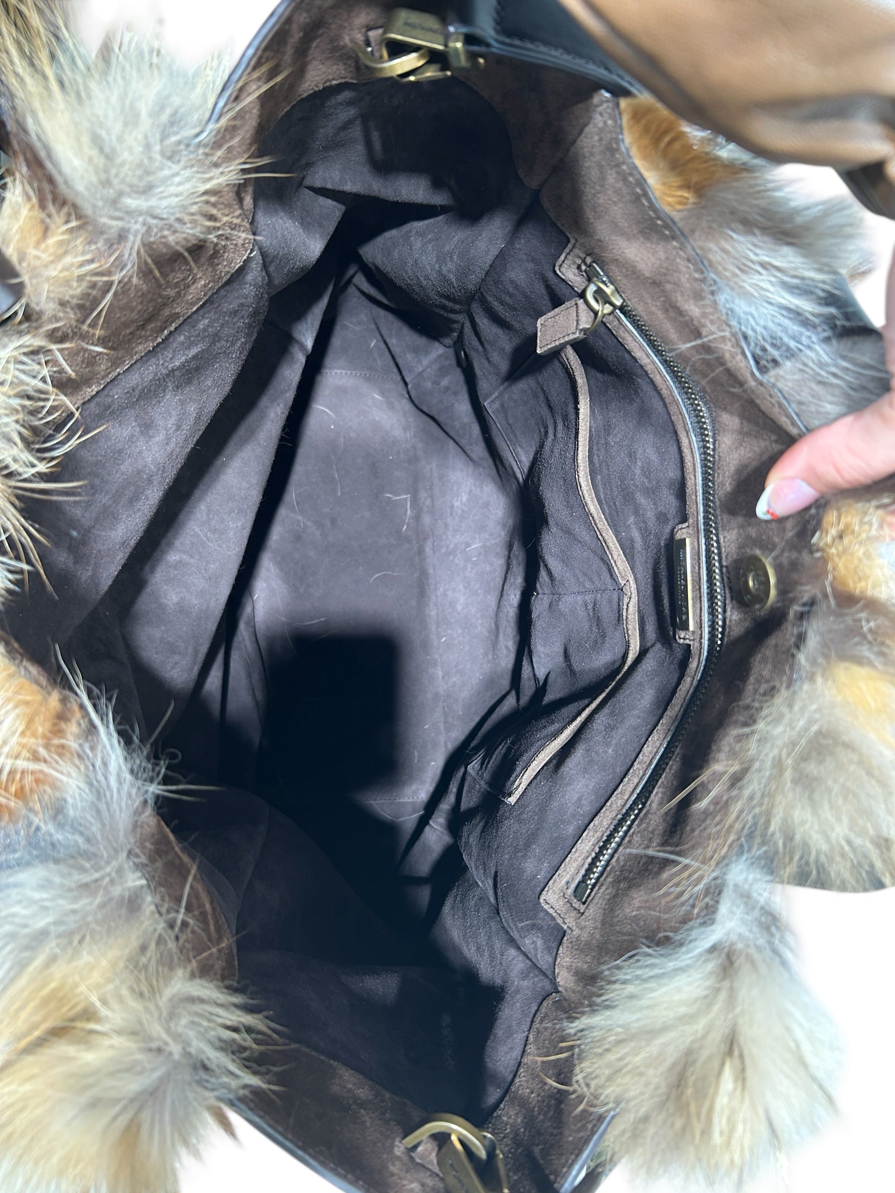 MICHAEL KORS/Tote Bag/Fur/BRW/light brown fur view 4