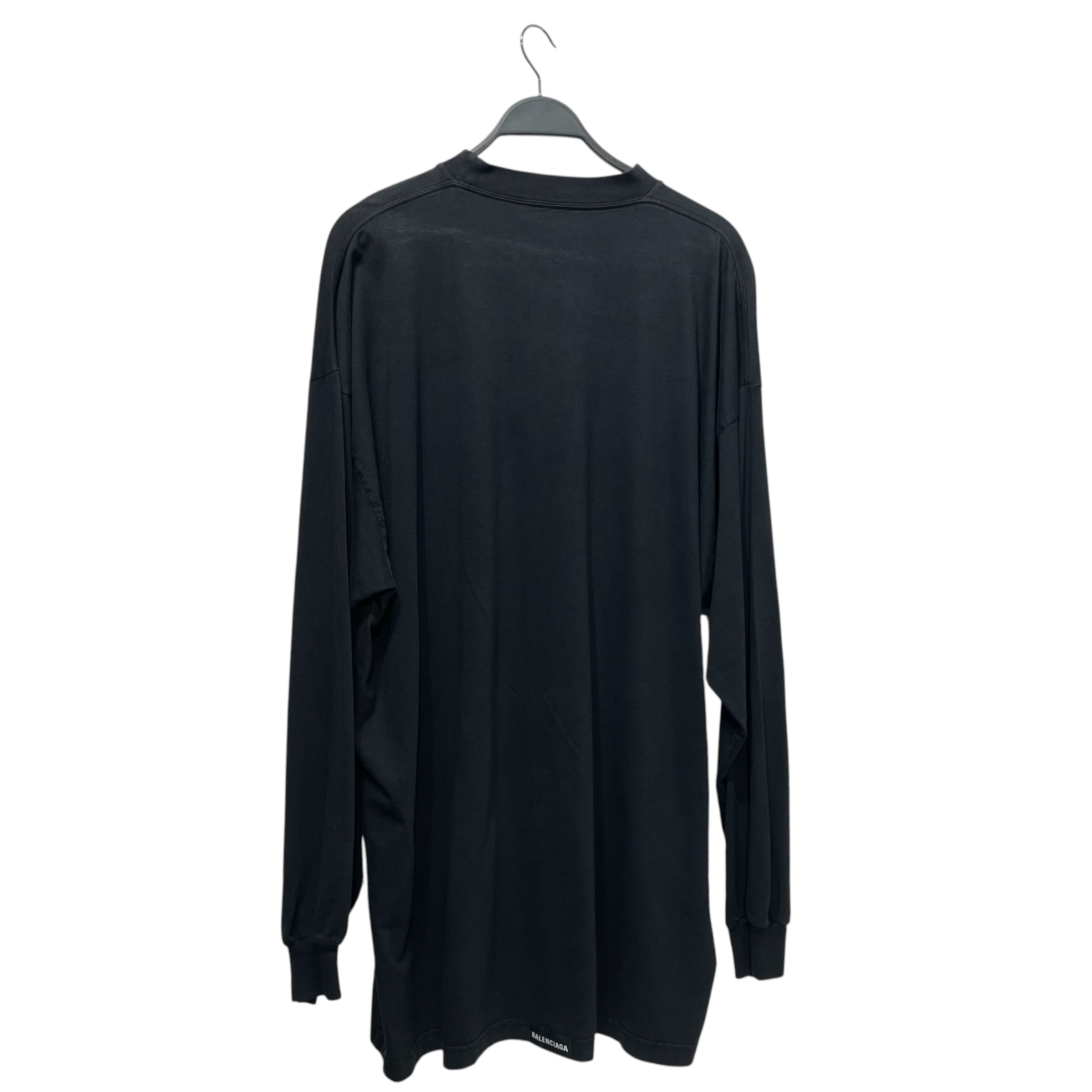 BALENCIAGA/T-Shirt/4/Cotton/BLK/2021 FADED BLACK PLAIN view 2