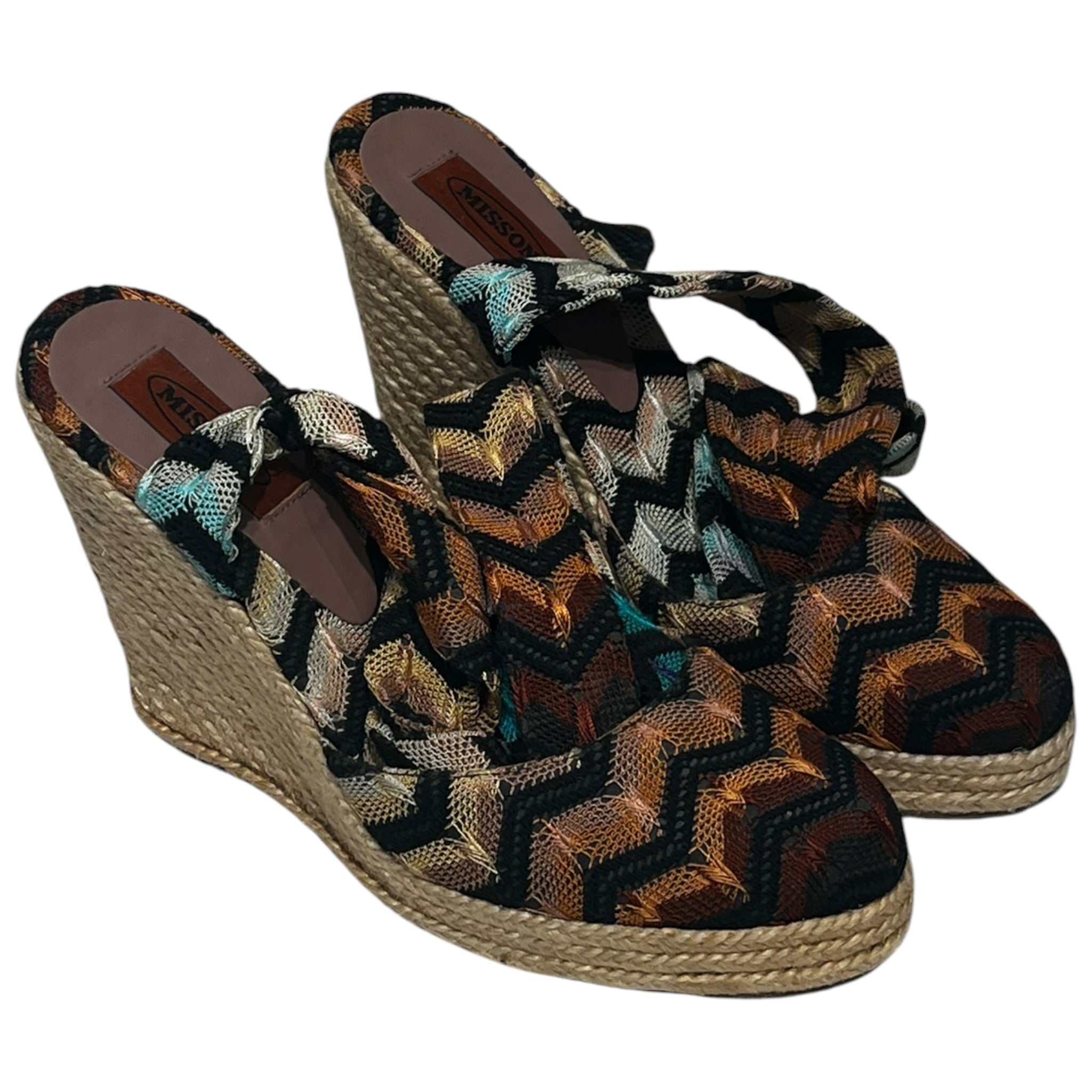 MISSONI/Heels/EU 39/Stripe/Cotton/MLT/wedge view 1