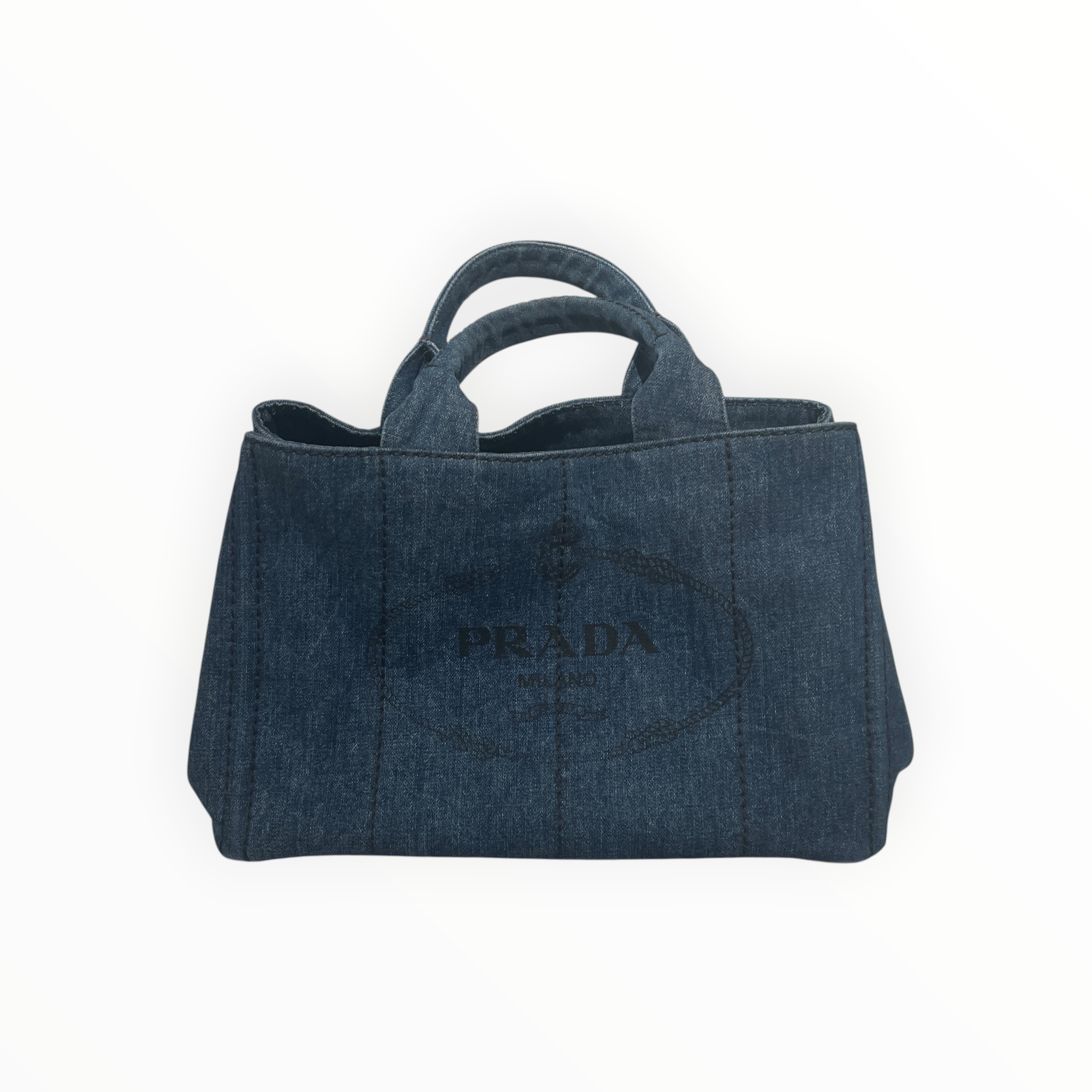 PRADA/Tote Bag/Denim/BLU/canapa denim tote bag view 1