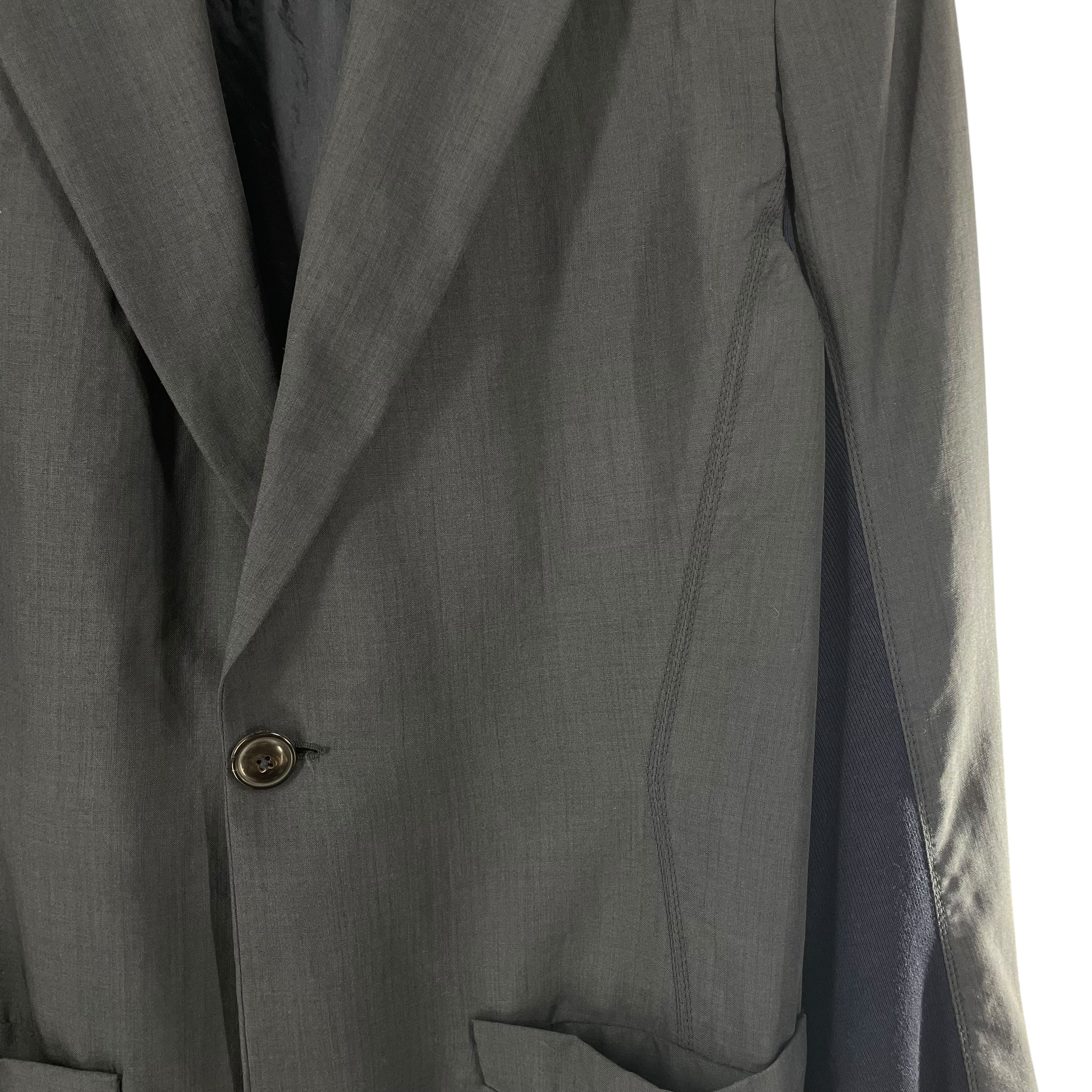 Rick Owens/Tailored Jkt/6/Wool/BLU/ONE BUTTON FRONT POCKETS view 5