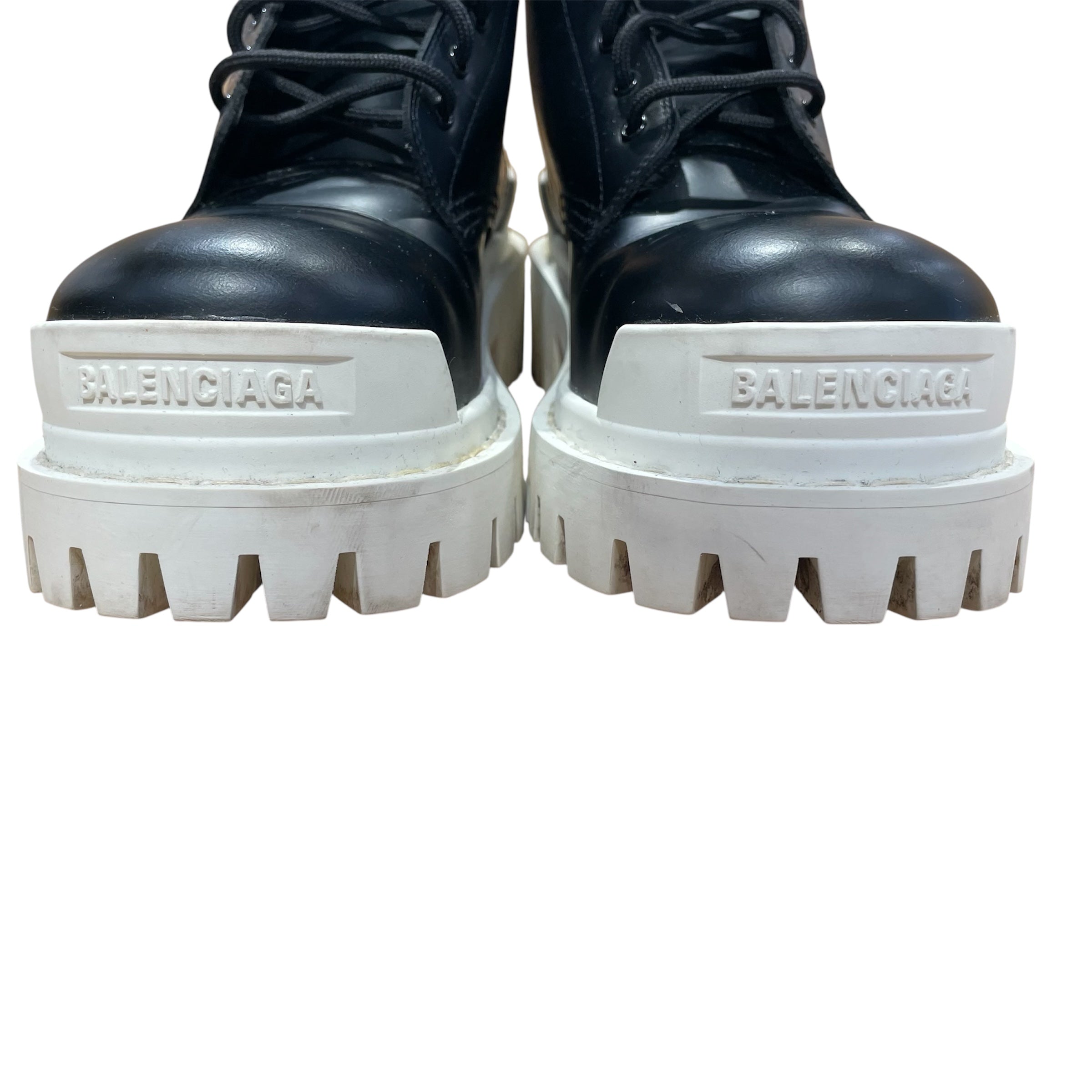 BALENCIAGA/Boots/EU 37.5/BLK/strike lace up view 4