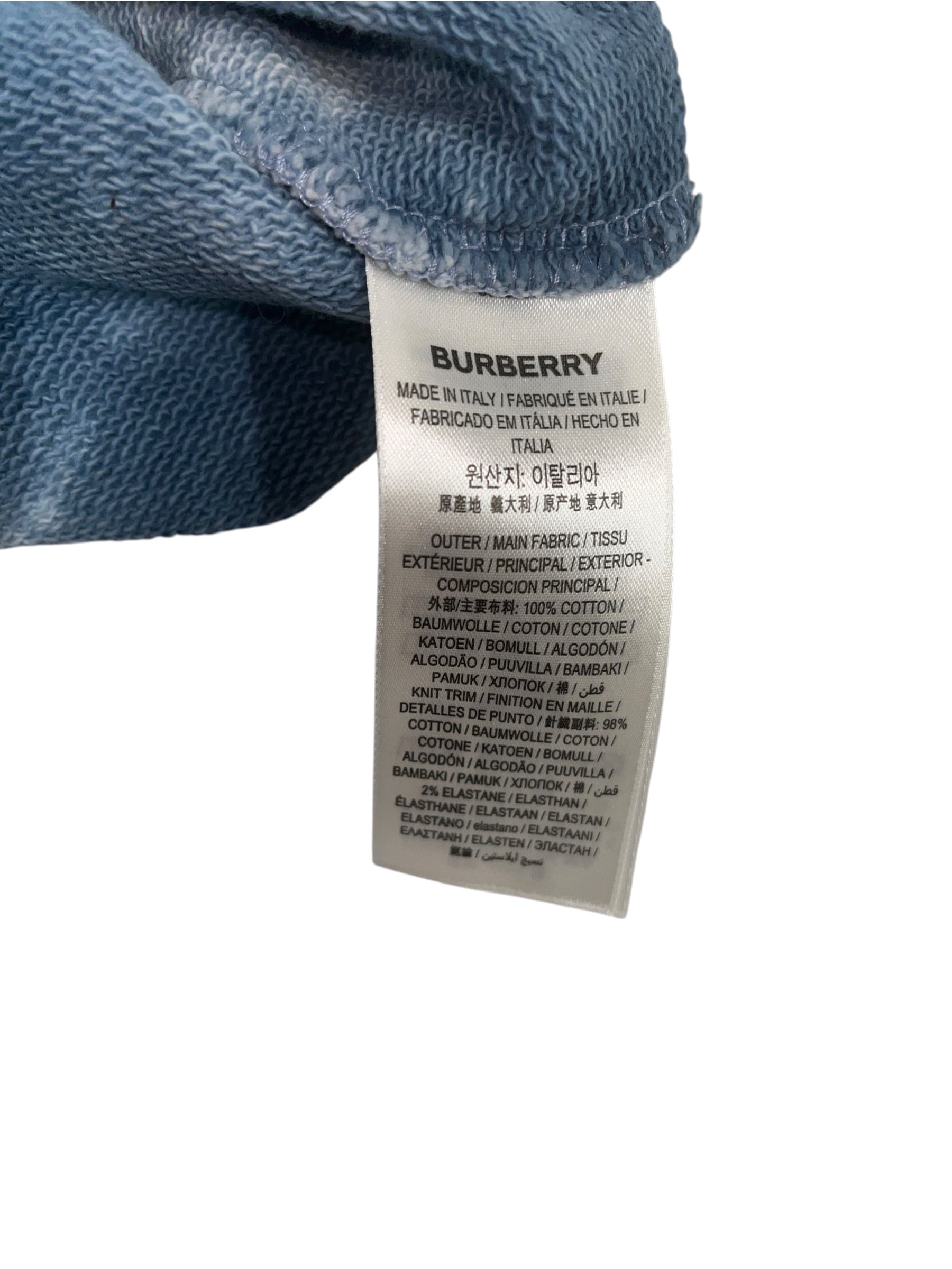BURBERRY LONDON/Sweatshirt/XS/All Over Print/Cotton/BLU/Shark Print view 4