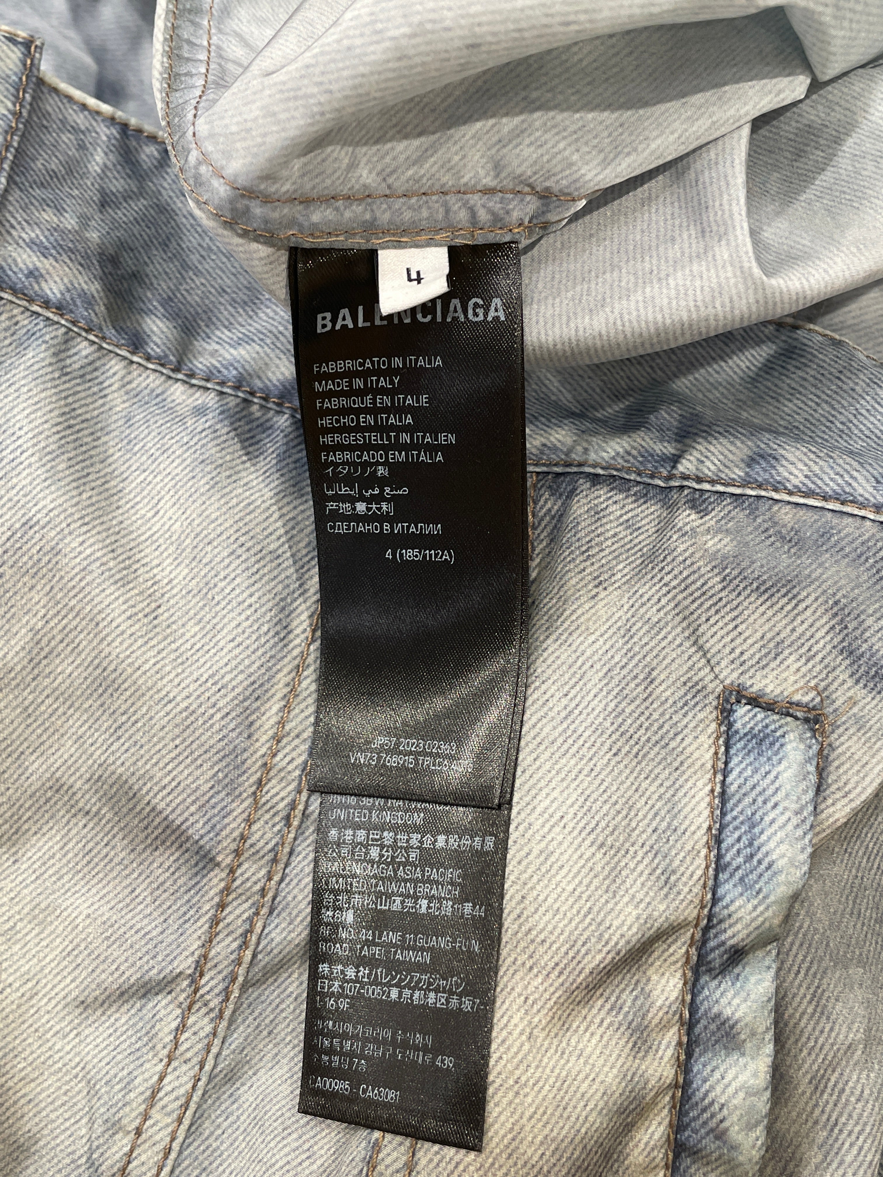 BALENCIAGA/Denim Jkt/4/Nylon/IDG/TROMPE DENIM/NYLON JKT view 4