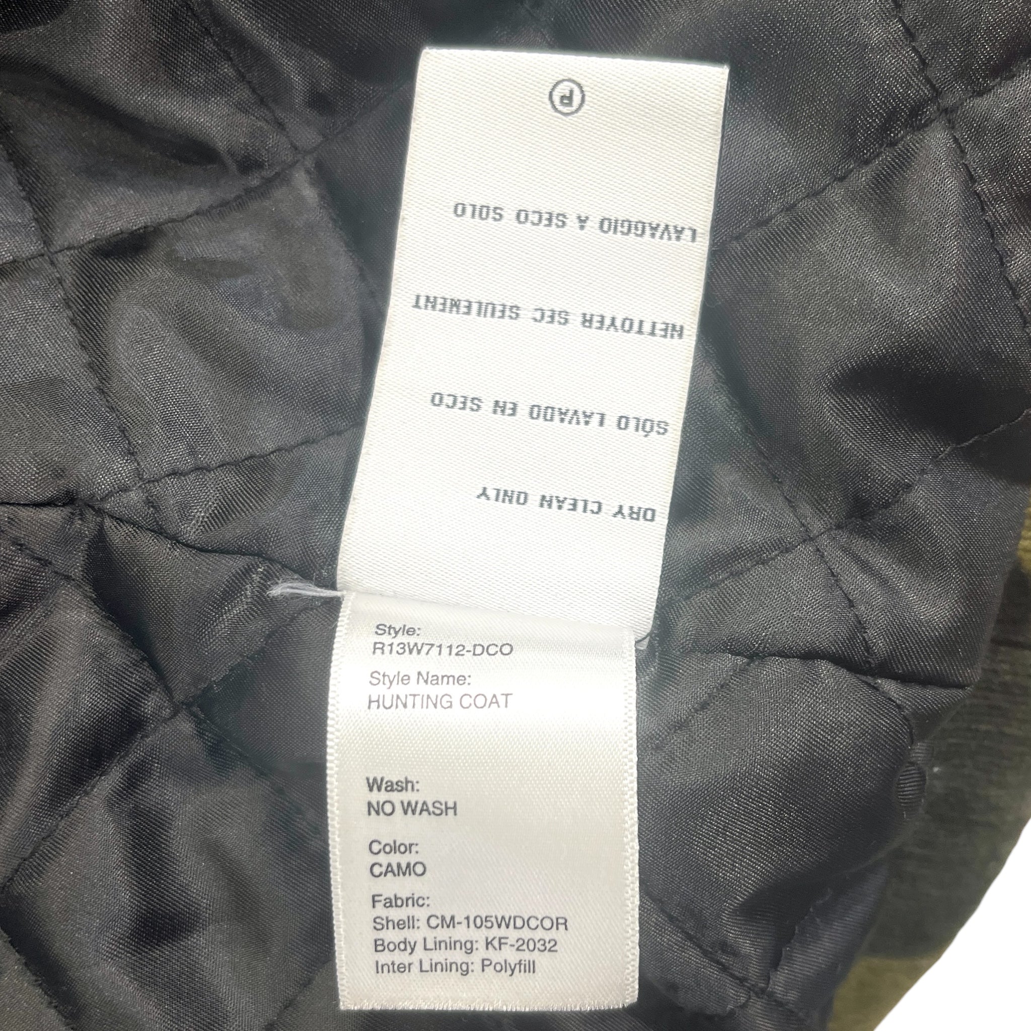 R13/Jacket/M/Camouflage/Cotton/KHK/No Collar/OVERSIZED HUNTING COAT view 4