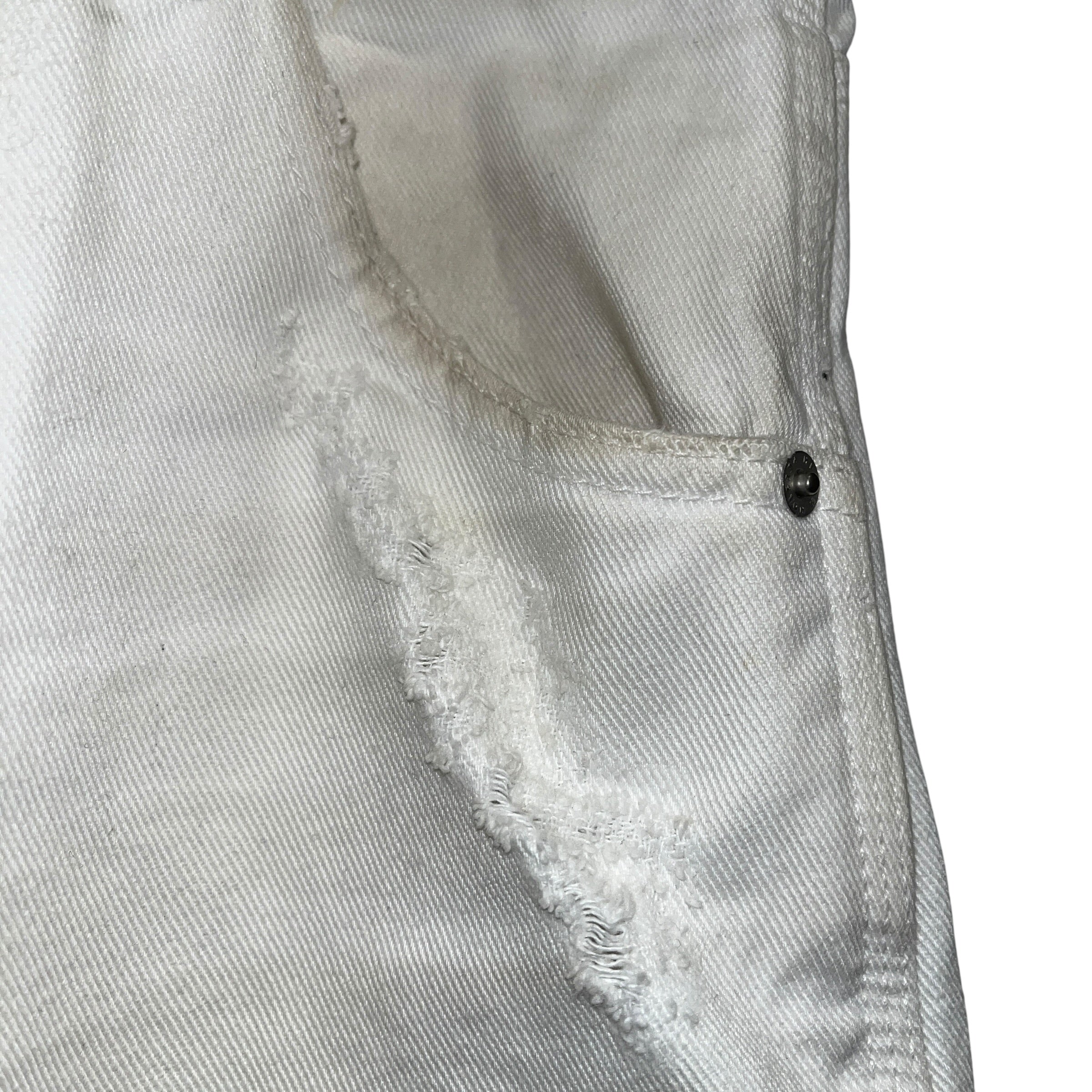 HERON PRESTON/Pants/34/Denim/WHT/Distressed/Distressed Dbl-Knee Carpenter view 10