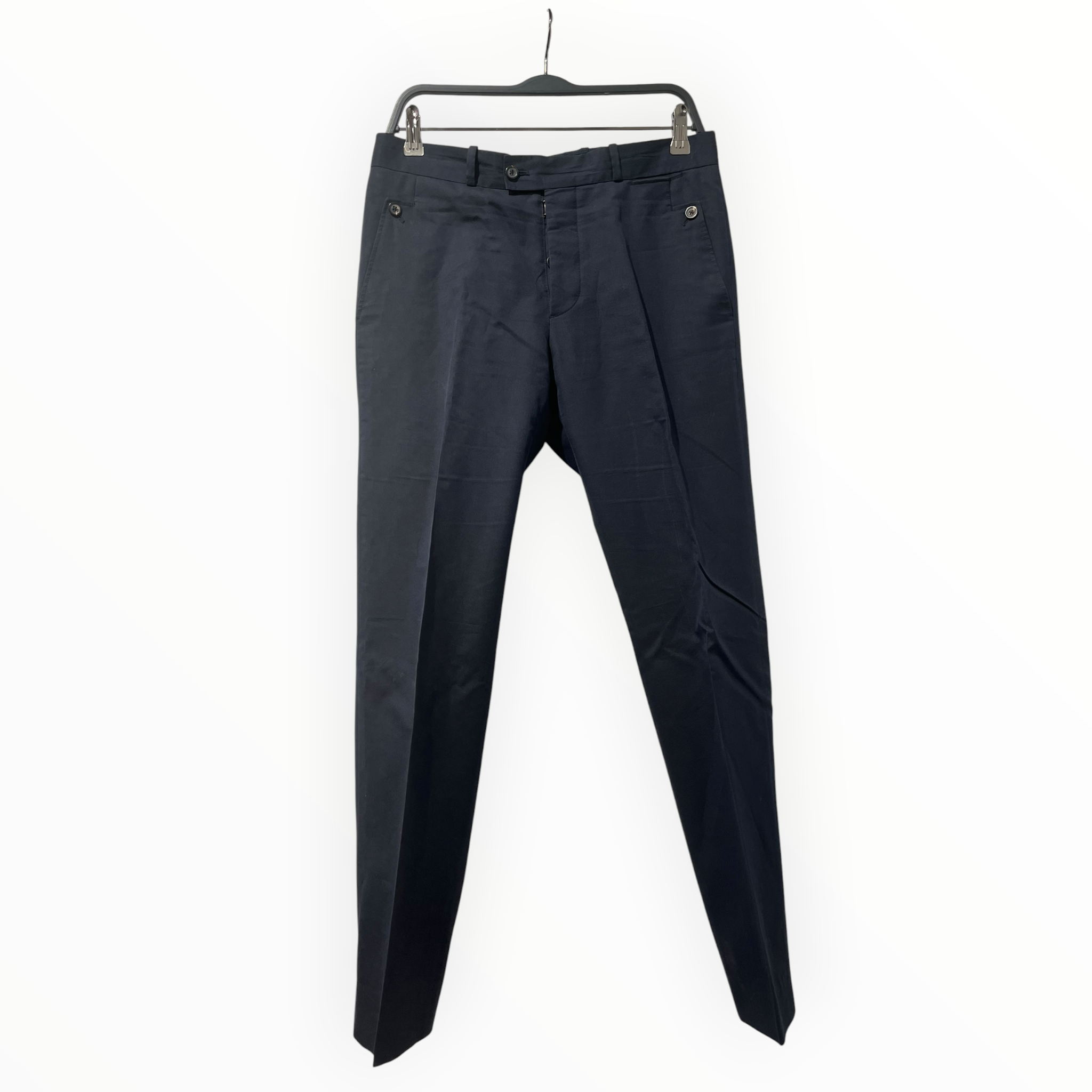 Maison Margiela/Slacks/48/Cotton/NVY/slim fit/ cotton&silk blend view 1