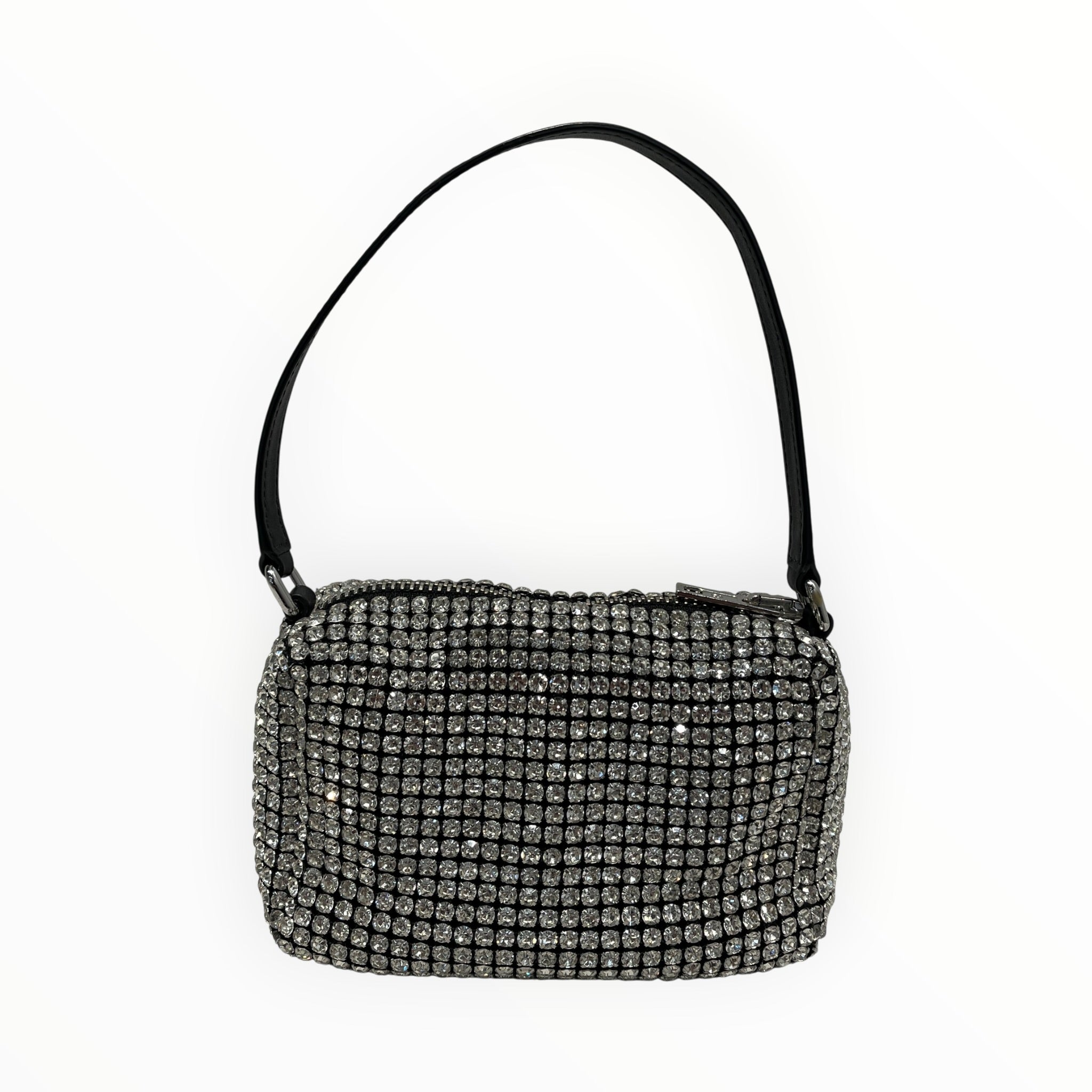 Alexander Wang/Hand Bag/Iridescent/Leather/BLK/Heiress Crystal Mesh Pouch Bag view 2