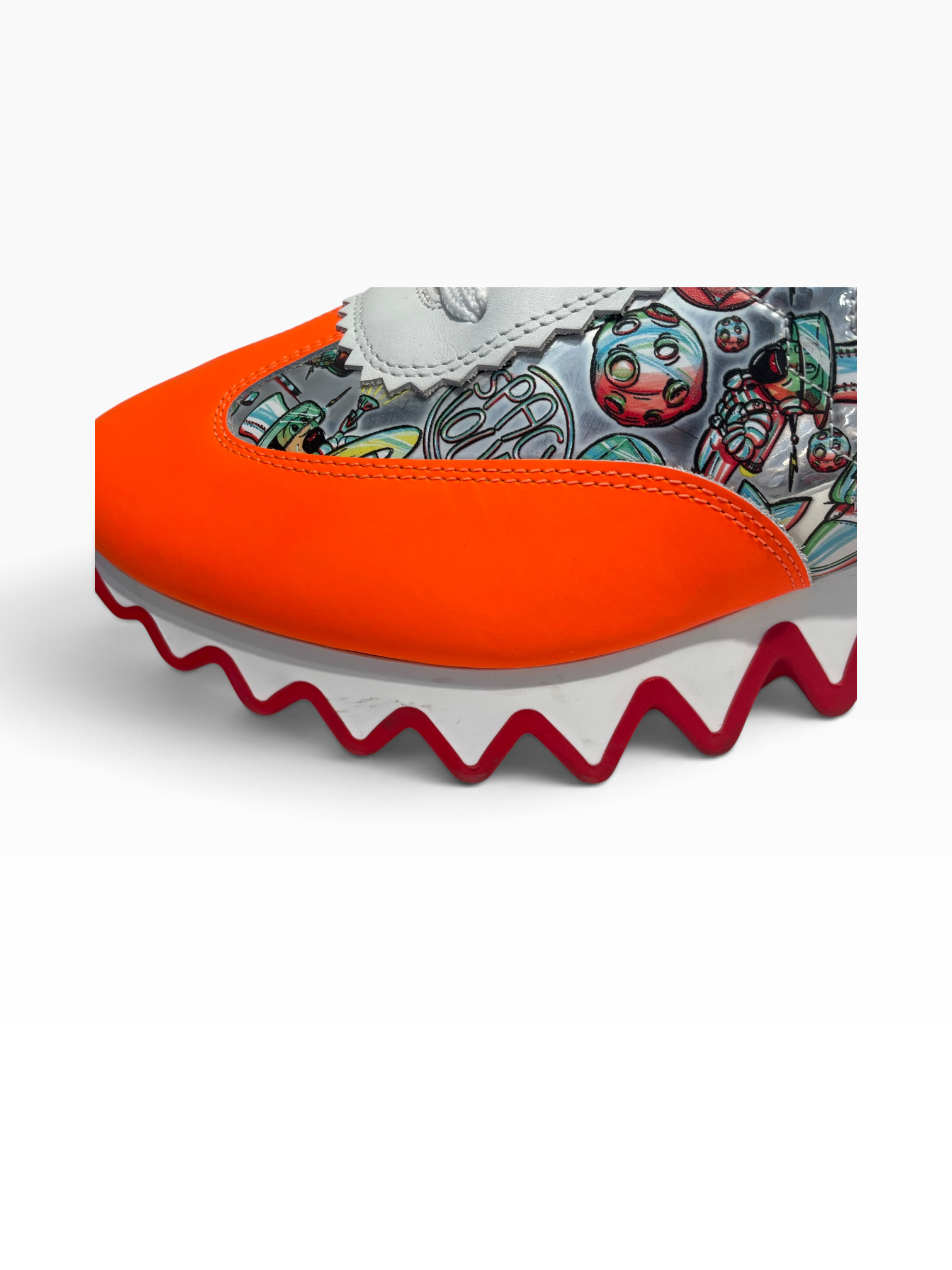 Christian Louboutin/Low-Sneakers/EU 41.5/All Over Print/Leather/MLT/LOUBISHARK view 7