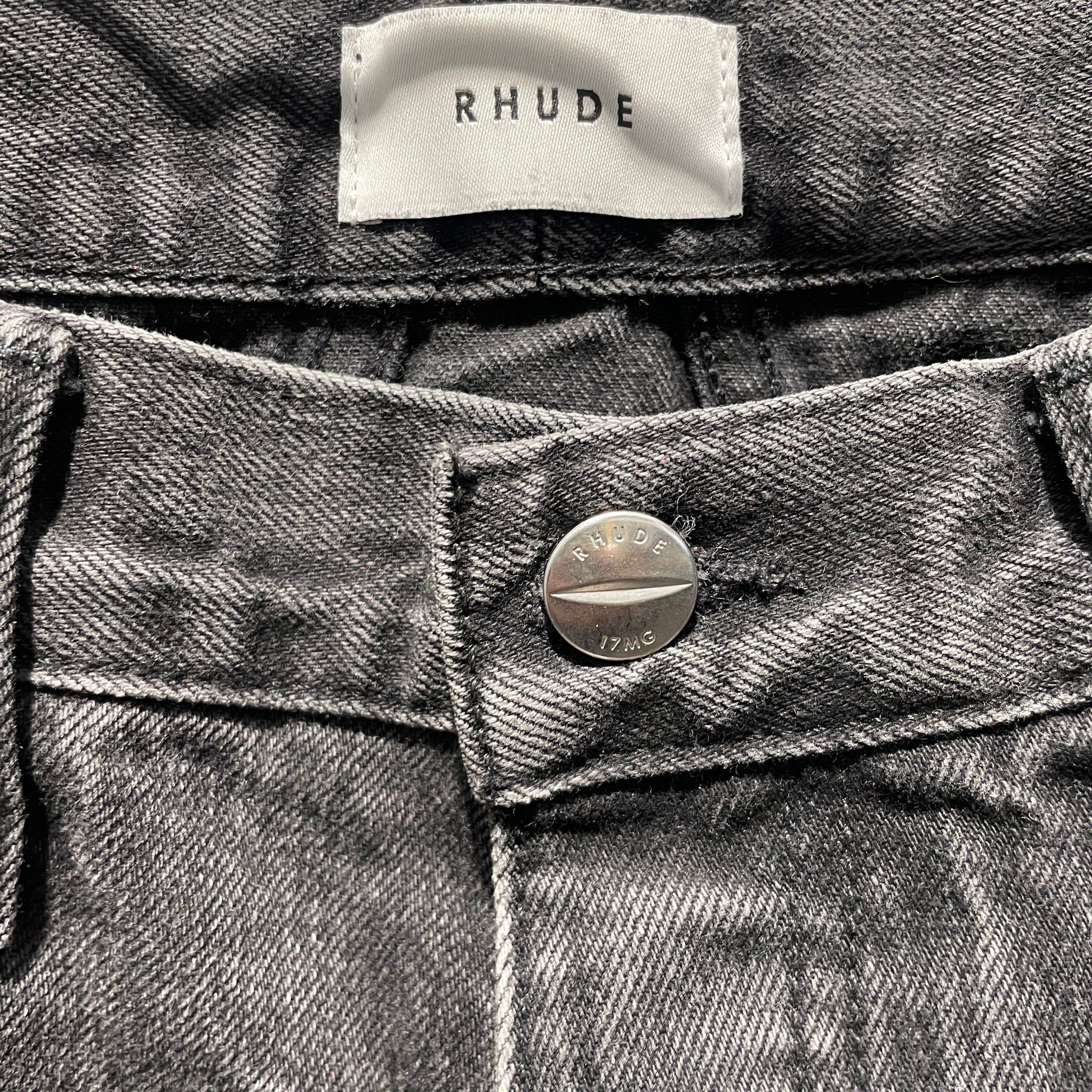 RHUDE/Skinny Pants/32/Cotton/BLK/ view 3