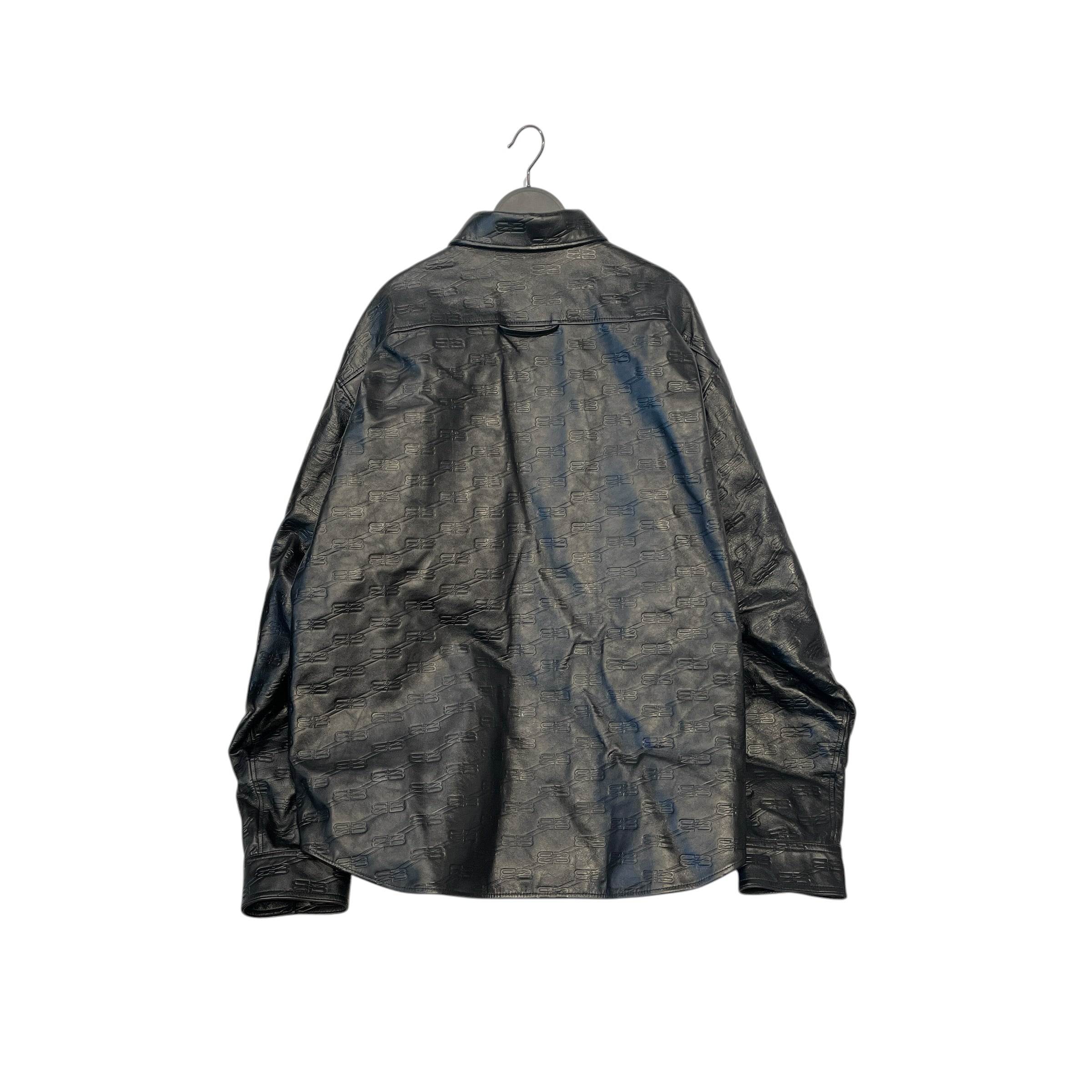 BALENCIAGA/Leather Jkt/50/Leather/BLK/All Over Print/BB MONOGRAM LEATHER JACKET view 5