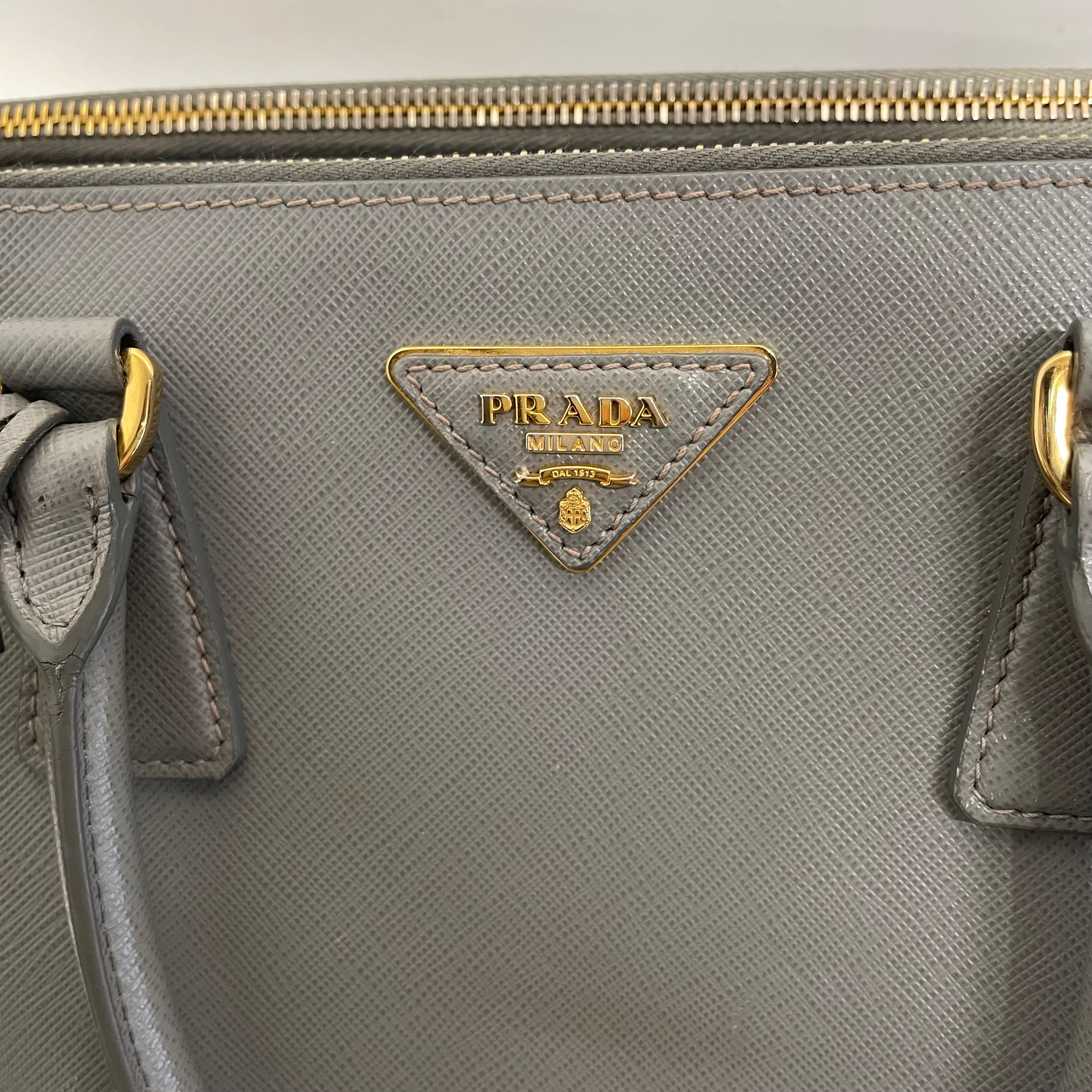 PRADA/Bag/Leather/GRY/Saffiano Galleria view 5