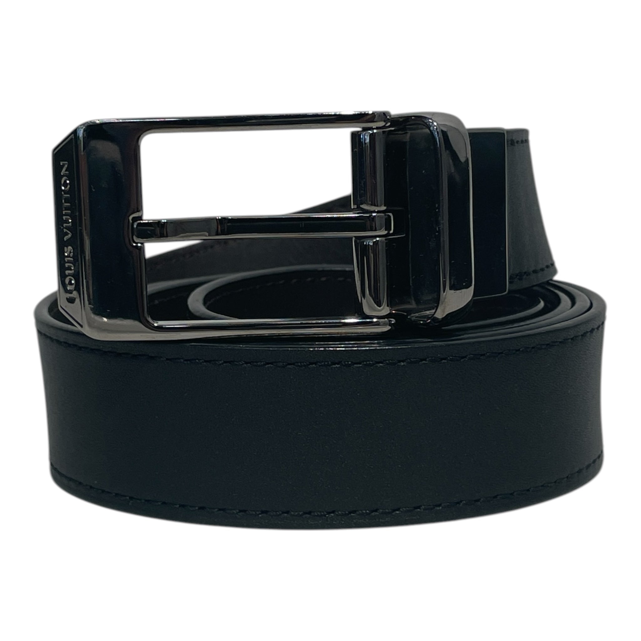 LOUIS VUITTON/Belt/Leather/BLK/REVERSIBLE/40/M6906 view 1