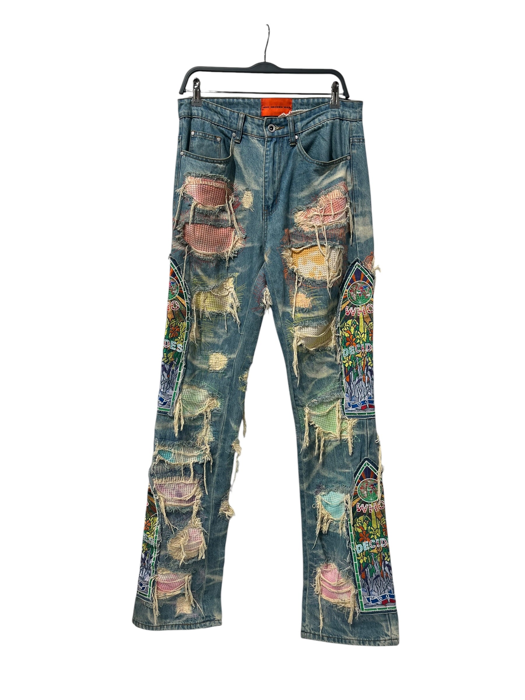WHO DECIDES WAR/Pants/30/Cotton/IDG/All Over Print/DOUBLE STAIN GLASS FUSION RGB view 1