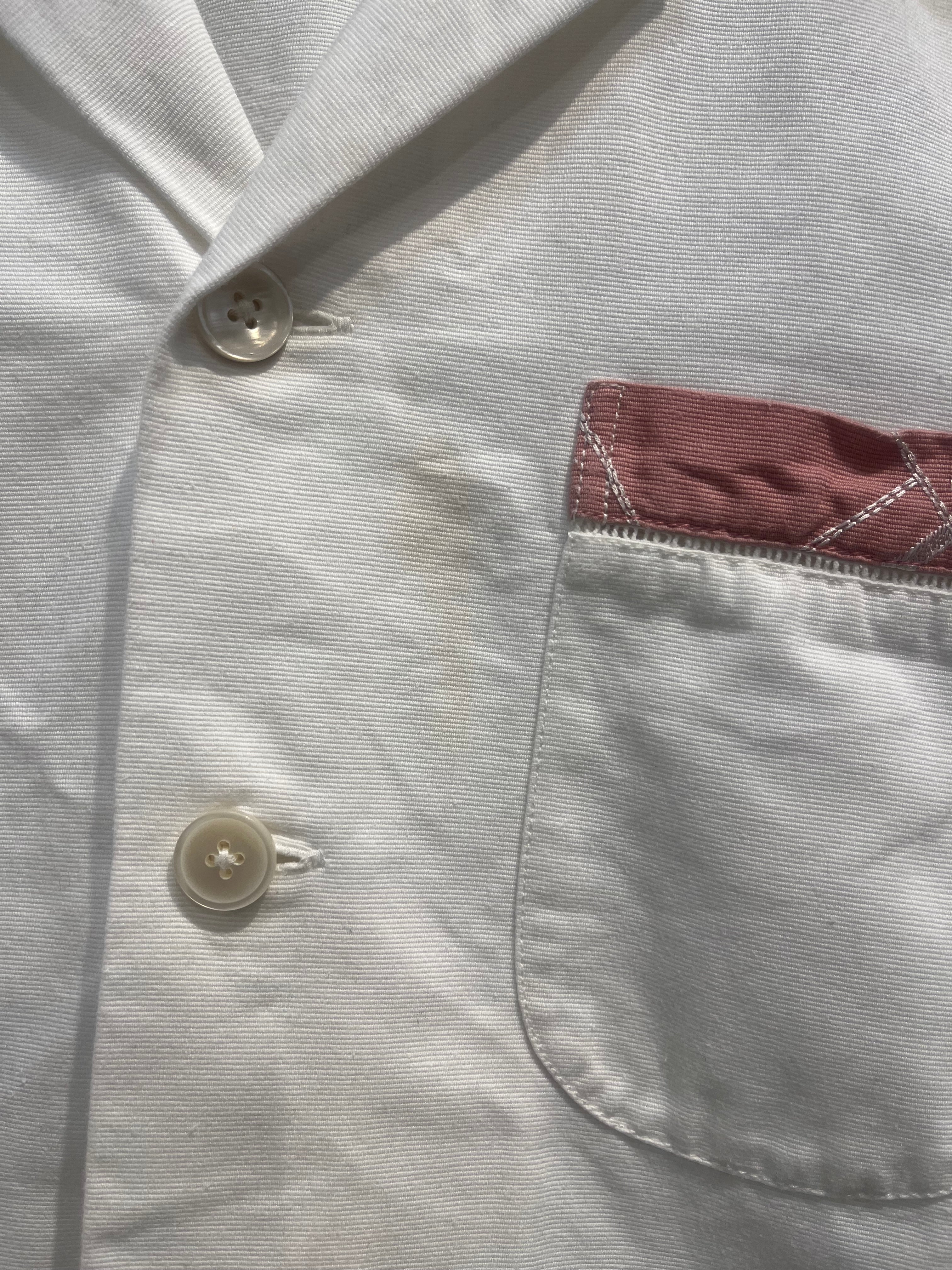 BODE/SS Shirt/S/Cotton/WHT/PINK DETAIL SS SHIRT view 4