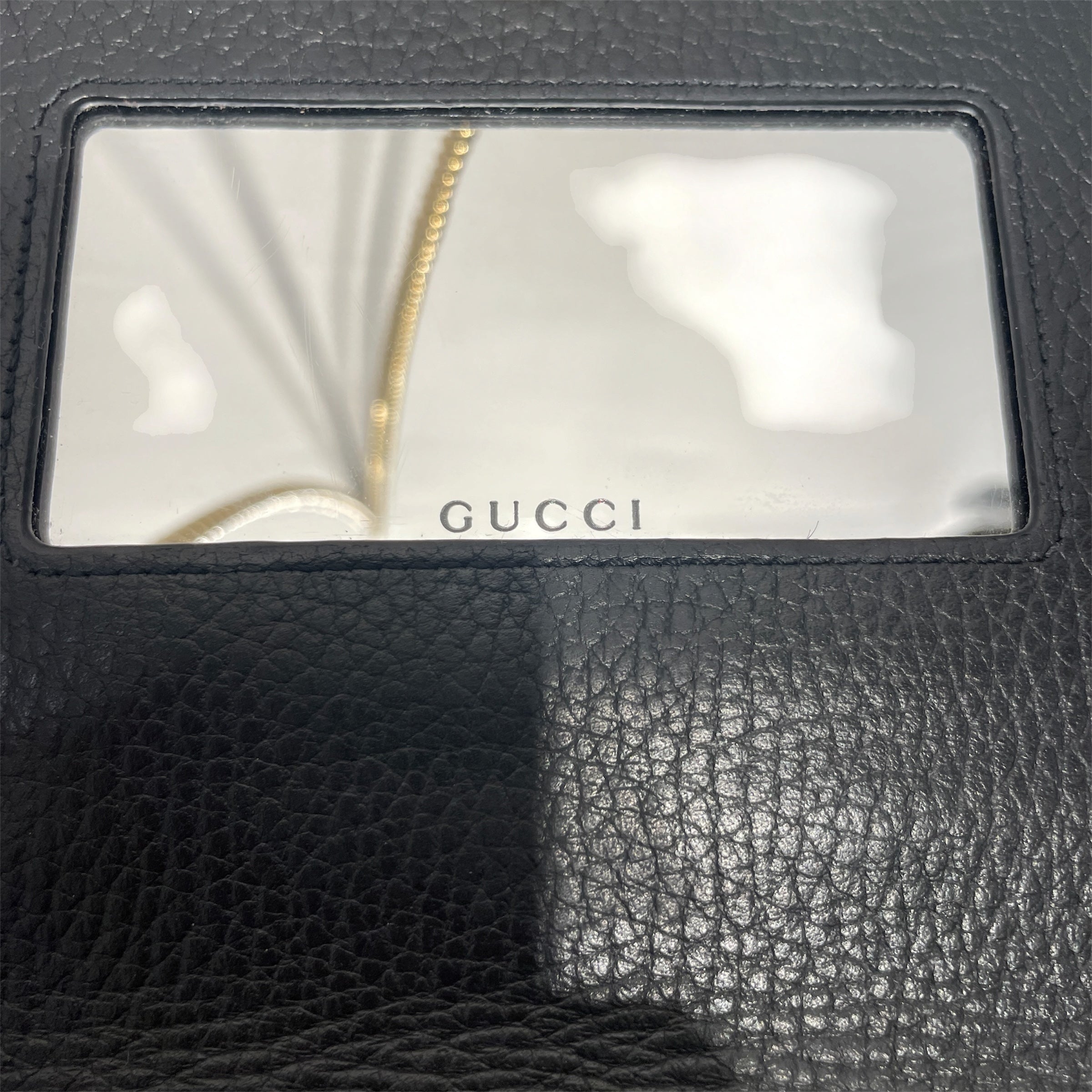 GUCCI/Cross Body Bag/Leather/BLK/MARMONT LEATHER view 3