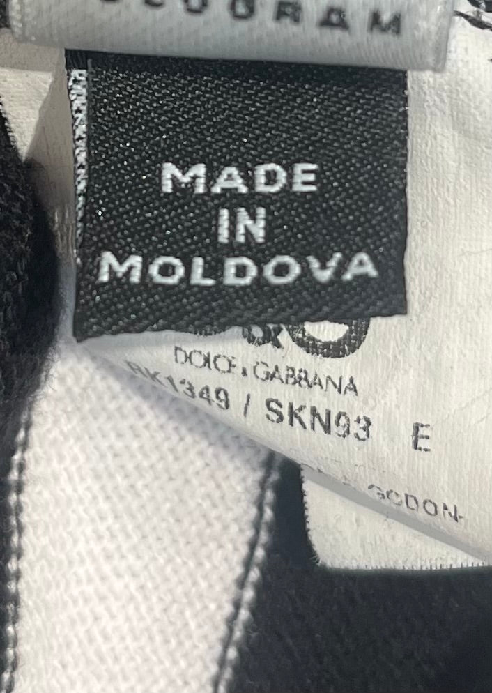 DOLCE&GABBANA/Cardigan/L/Stripe/Cotton/WHT/black and white stripes view 6