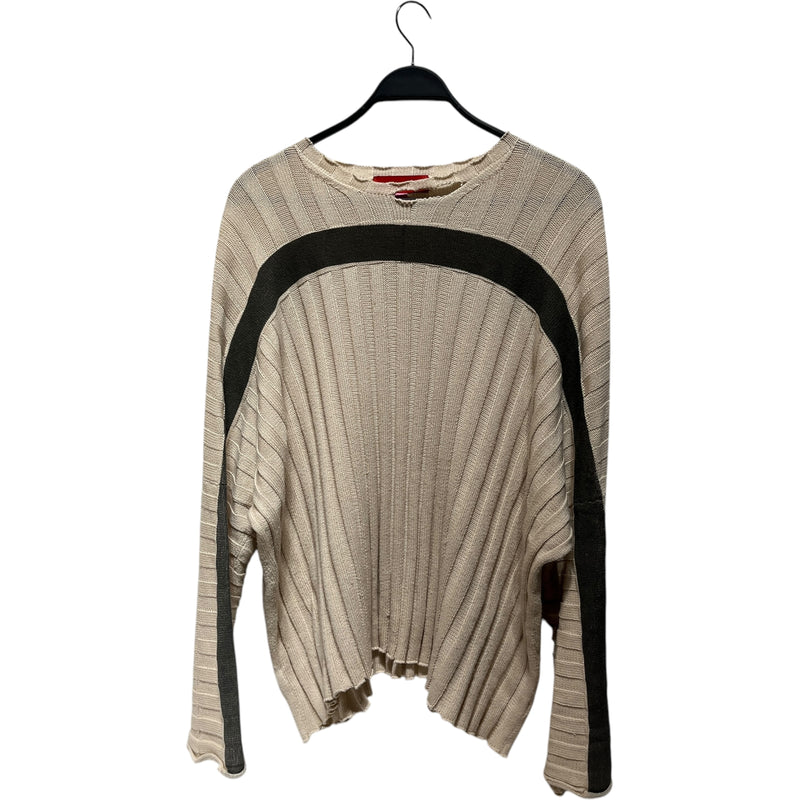ECKHAUS LATTA/Sweater/L/Cotton/CRM/ACCORDIAN SWEATER