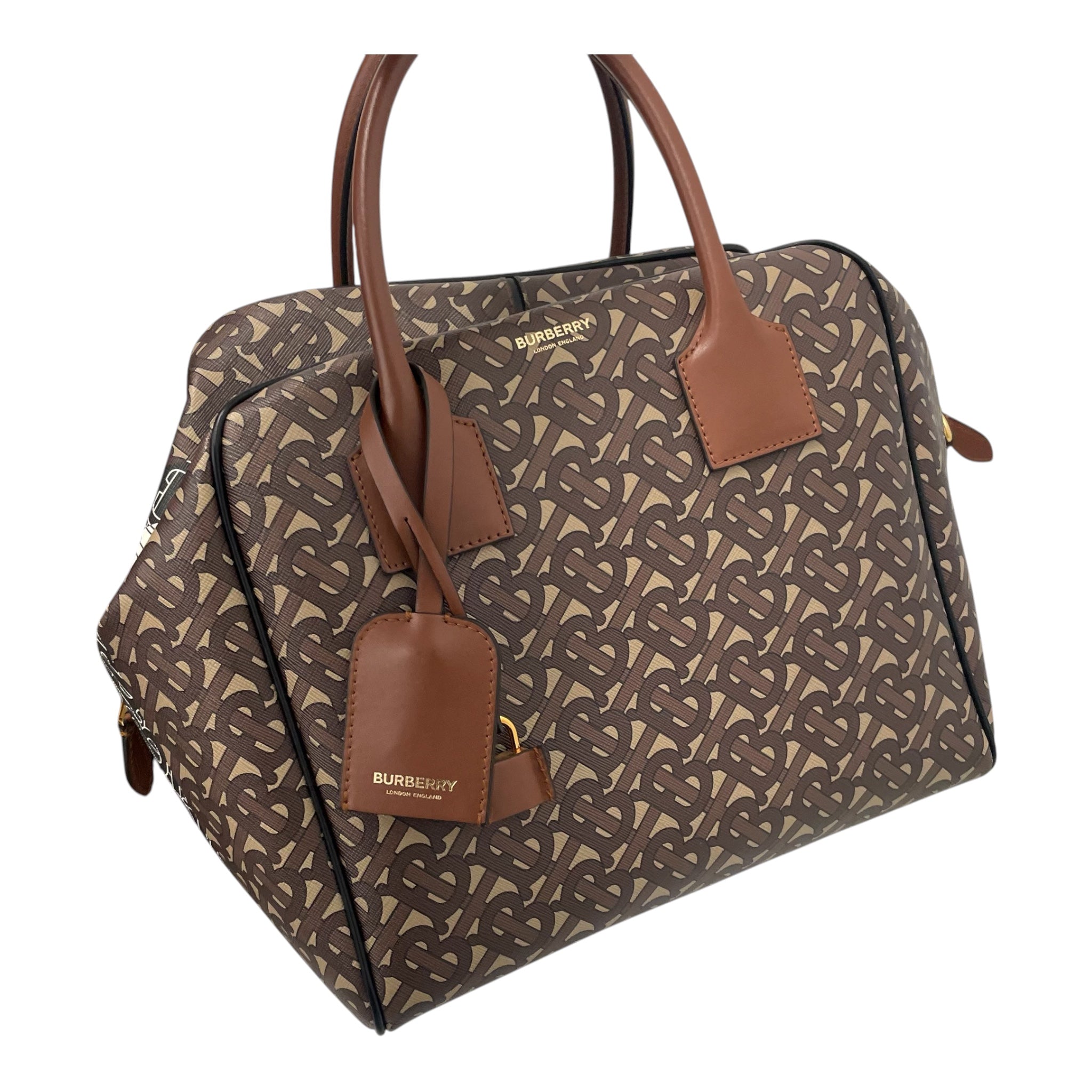 BURBERRY LONDON/Hand Bag/Monogram/Leather/BRW/ view 5