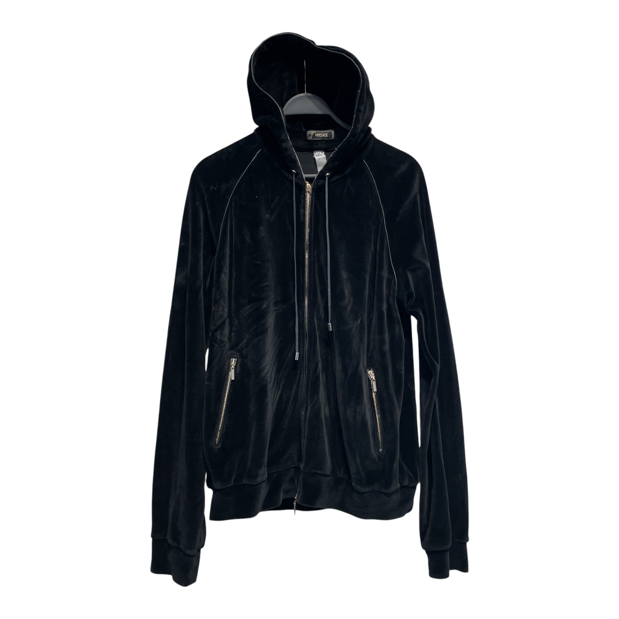 VERSACE/Jacket/56/BLK/velvet zip-up view 1
