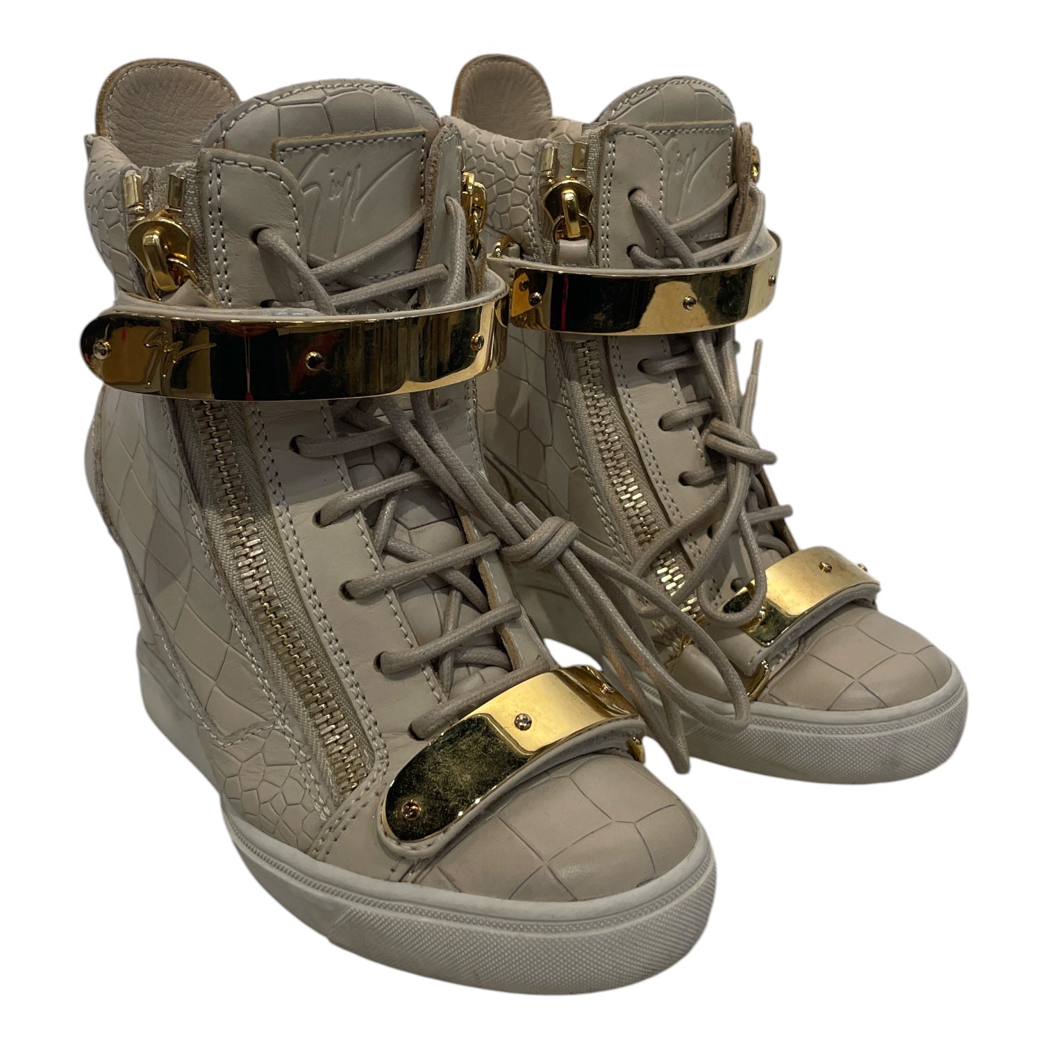 Giuseppe Zanotti/Shoes/EU 36/Leather/BEG/CROC-EMBOSSED view 1