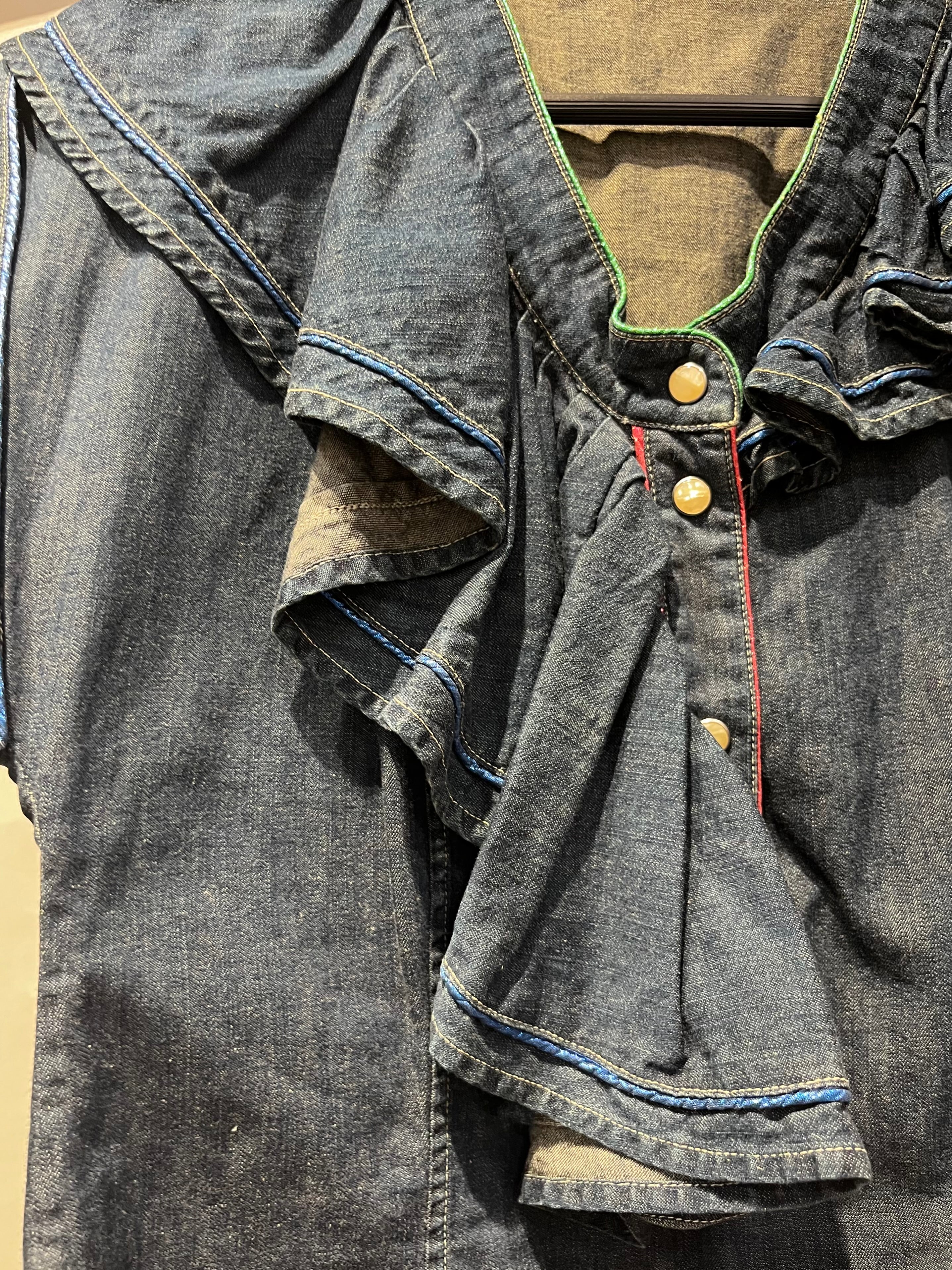 VIKTOR&ROLF/SS Blouse/S/Denim/NVY/ view 3